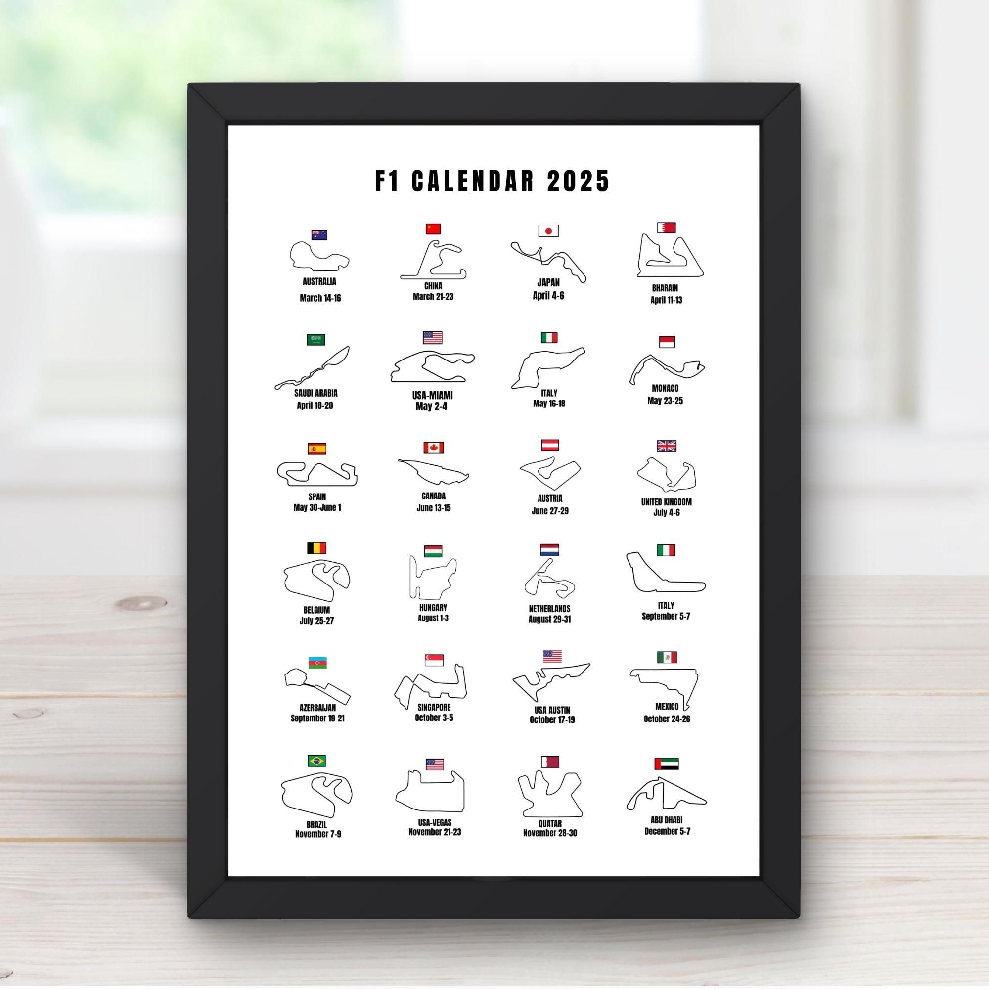 F1 Calendar September 2025