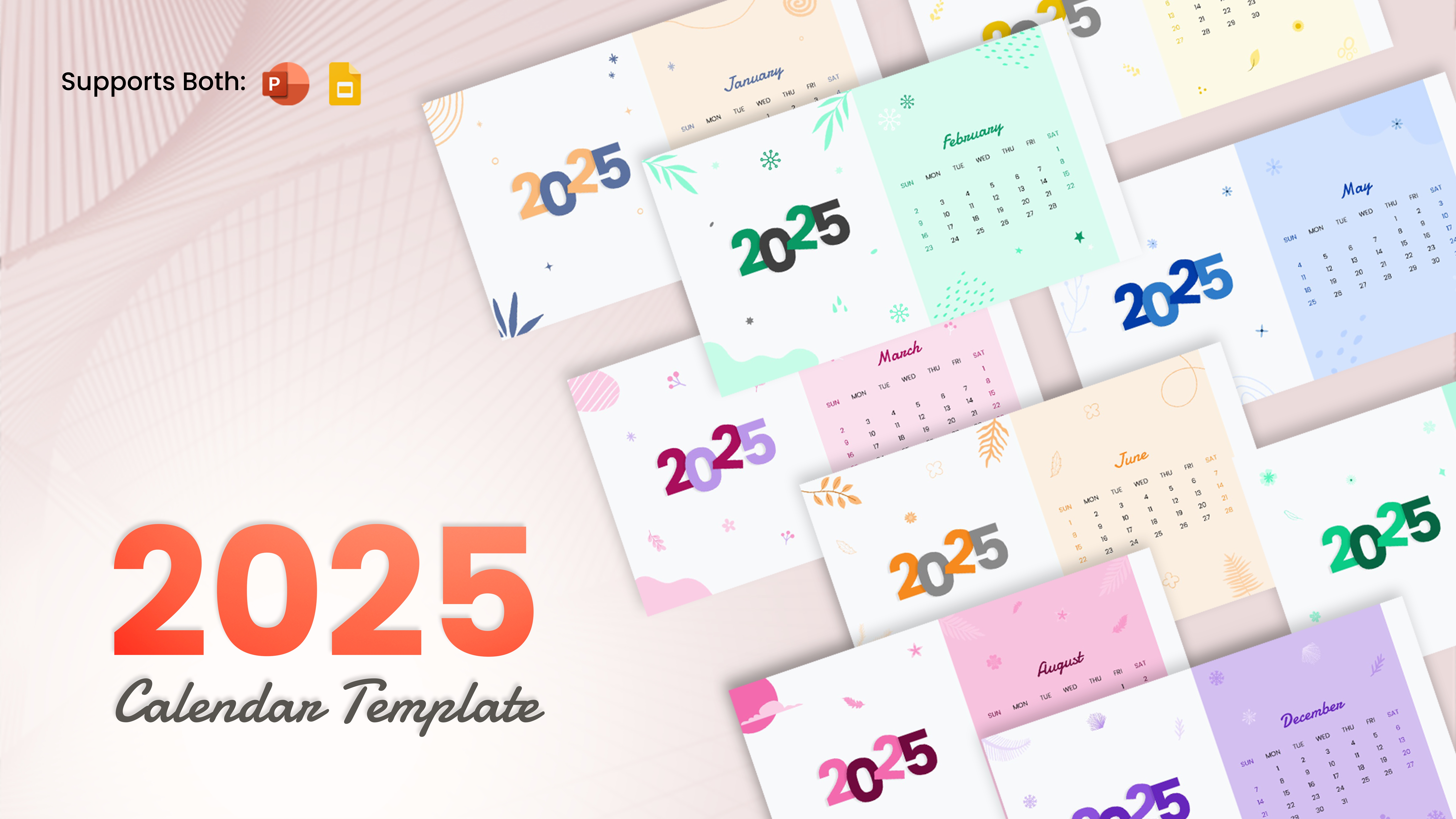 Free 2025 Calendar Template For PowerPoint And Google Slides