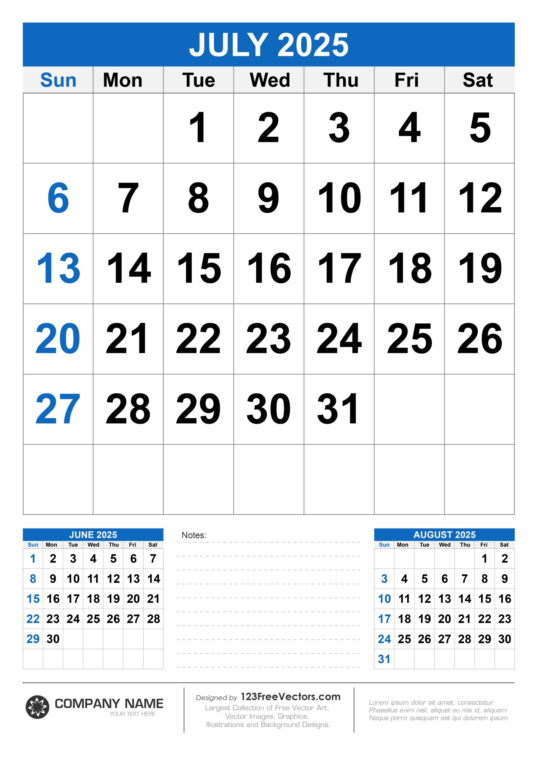 July 2025 Calendar India