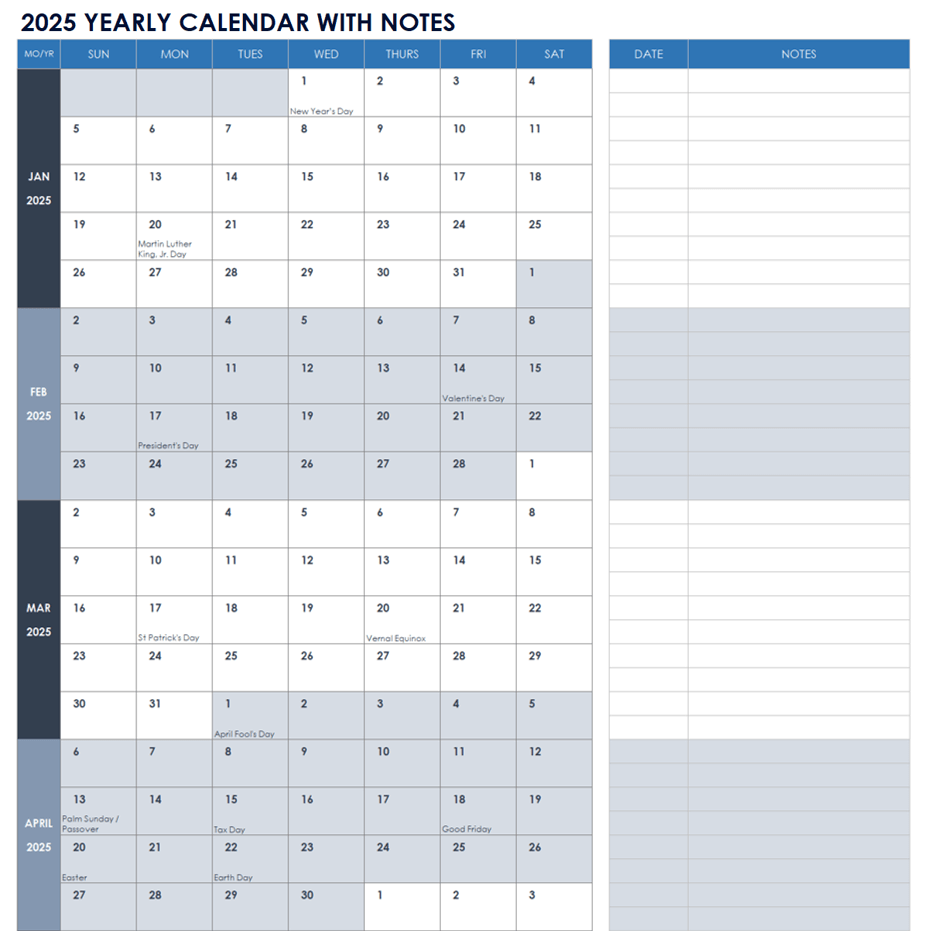 November 2025 Calendar In Excel