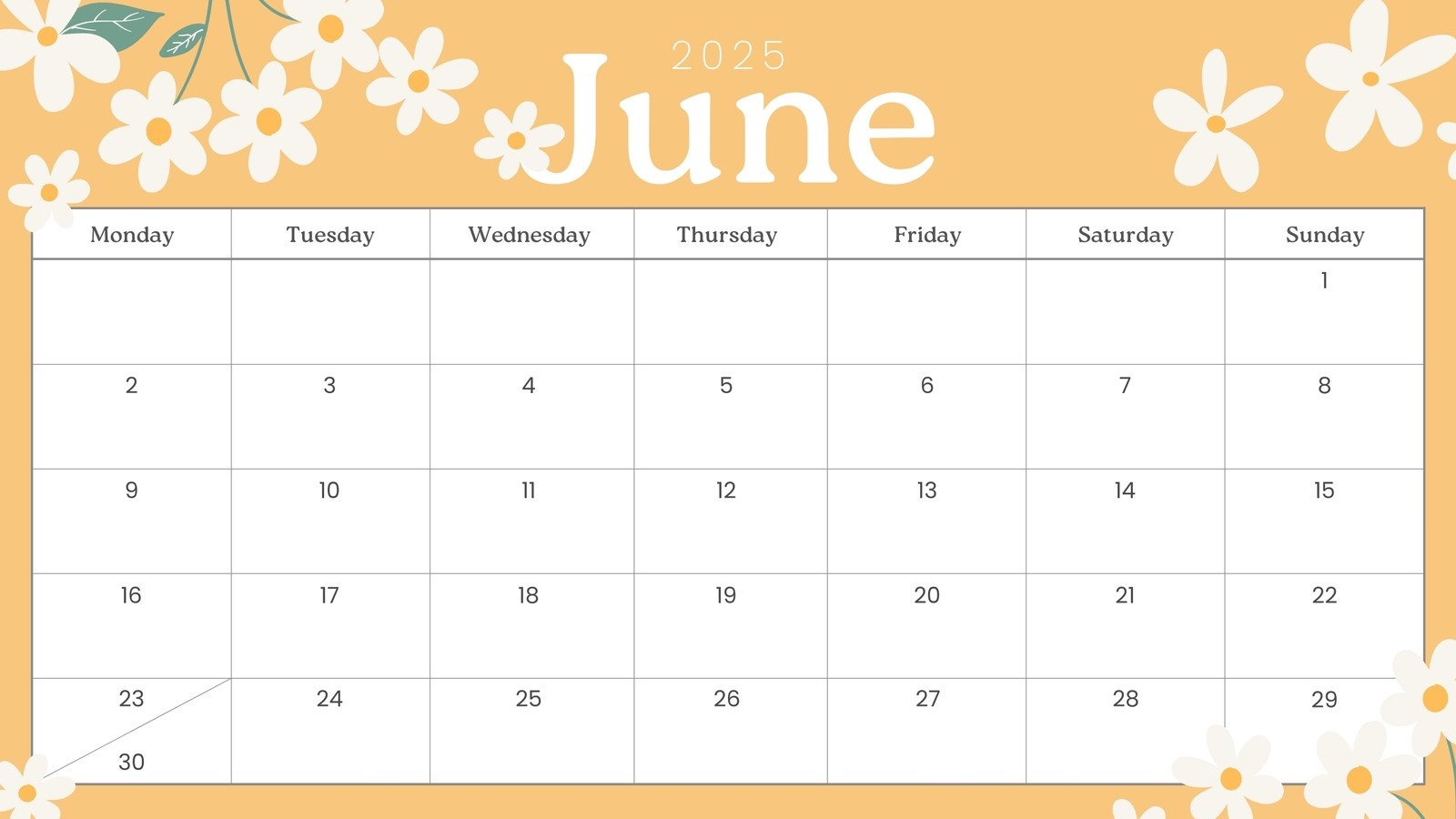 July 2025 Work Calendar