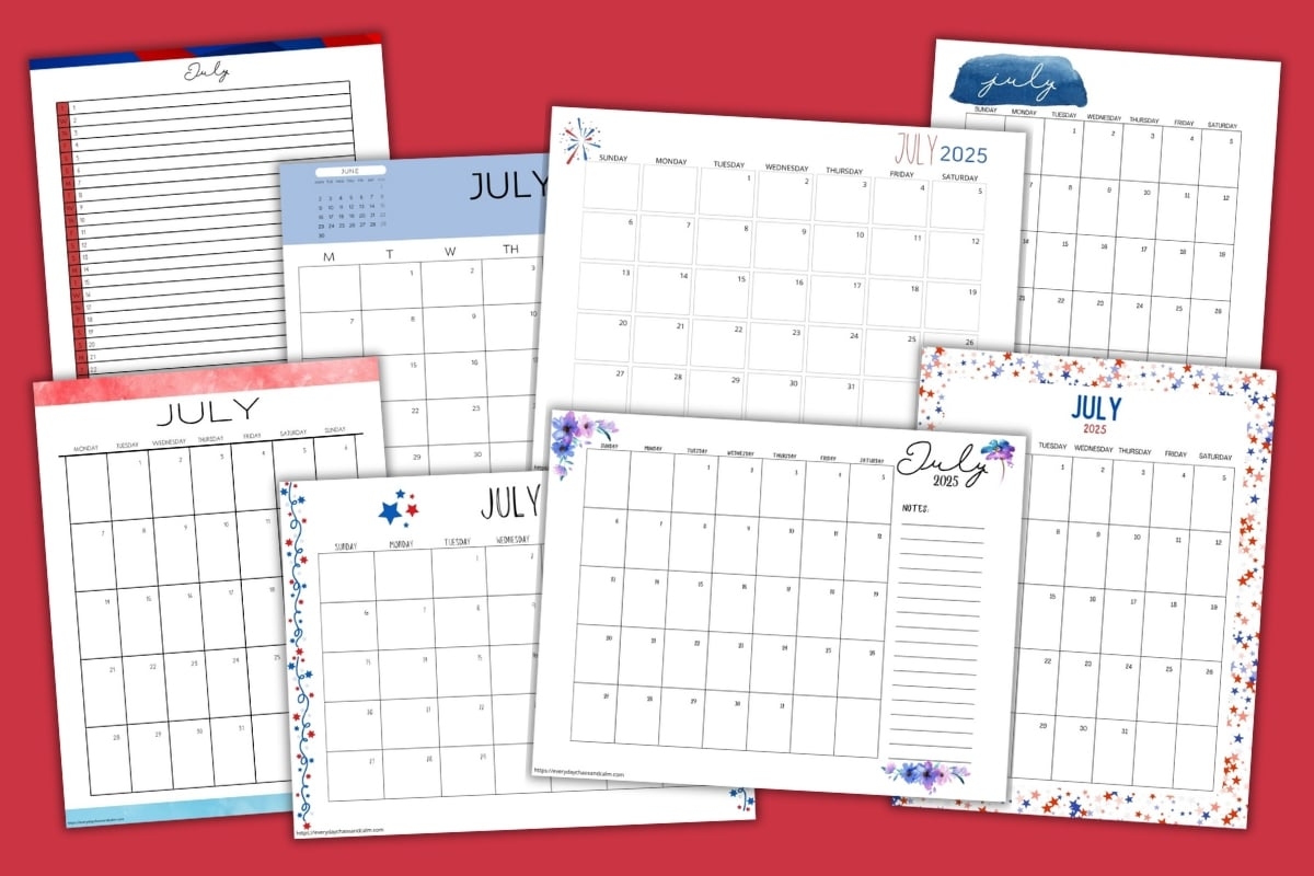 July 2025 Calendar Lease Deals