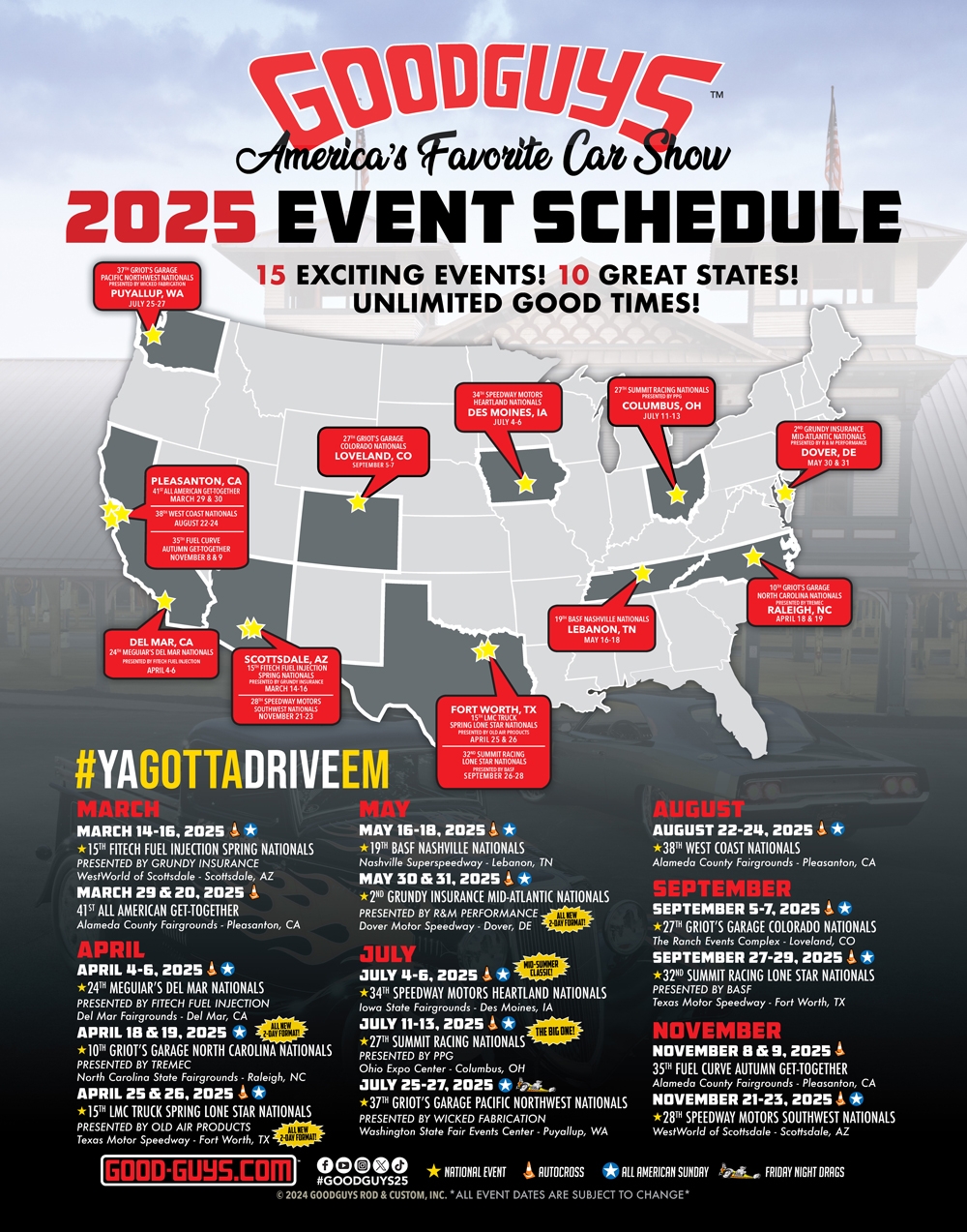 Goodguys Rod U0026 Custom Association Announces 2025 Season Event 
