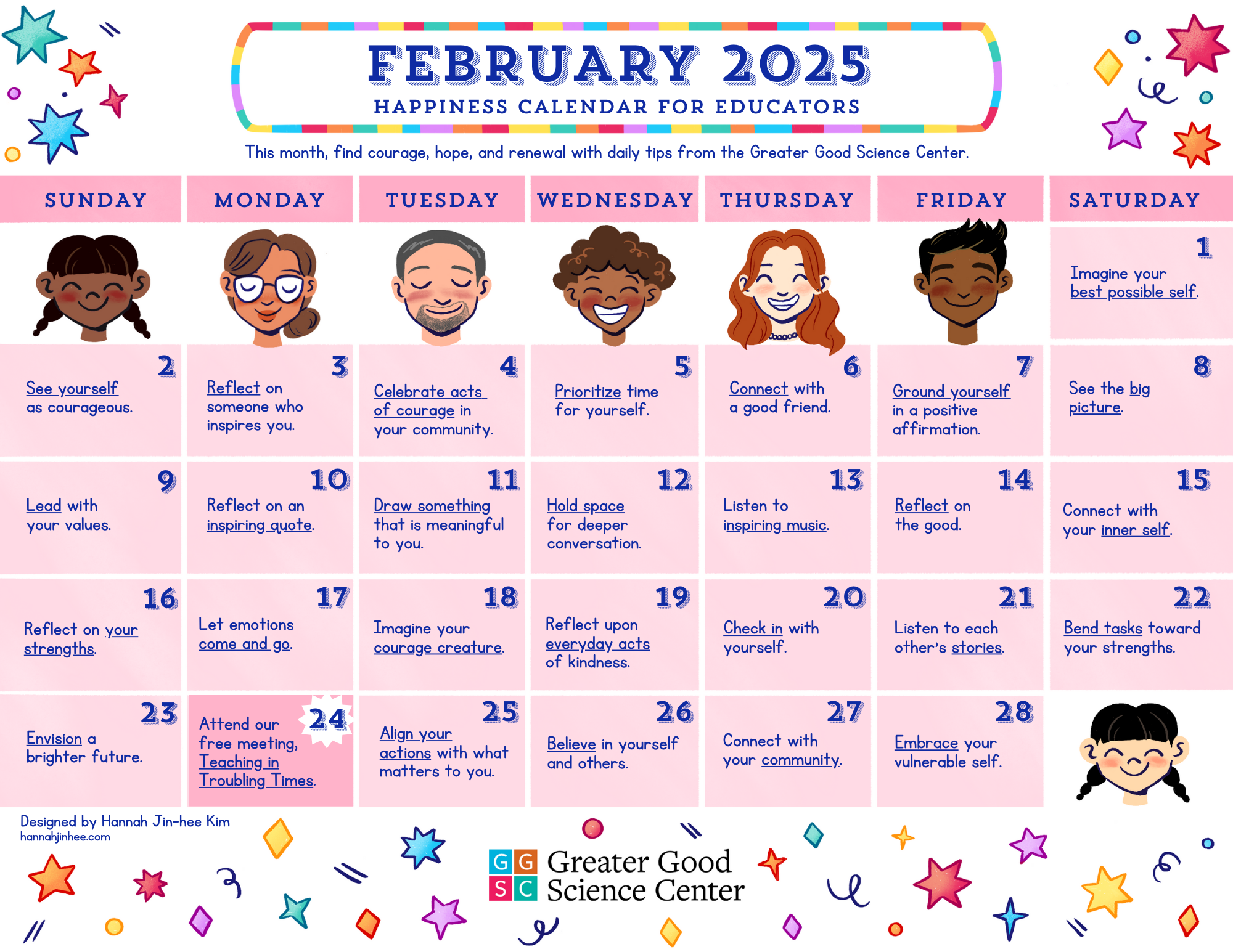 Action For Happiness Calendar October 2025
