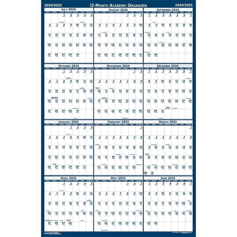 Wall Calendar July 2025