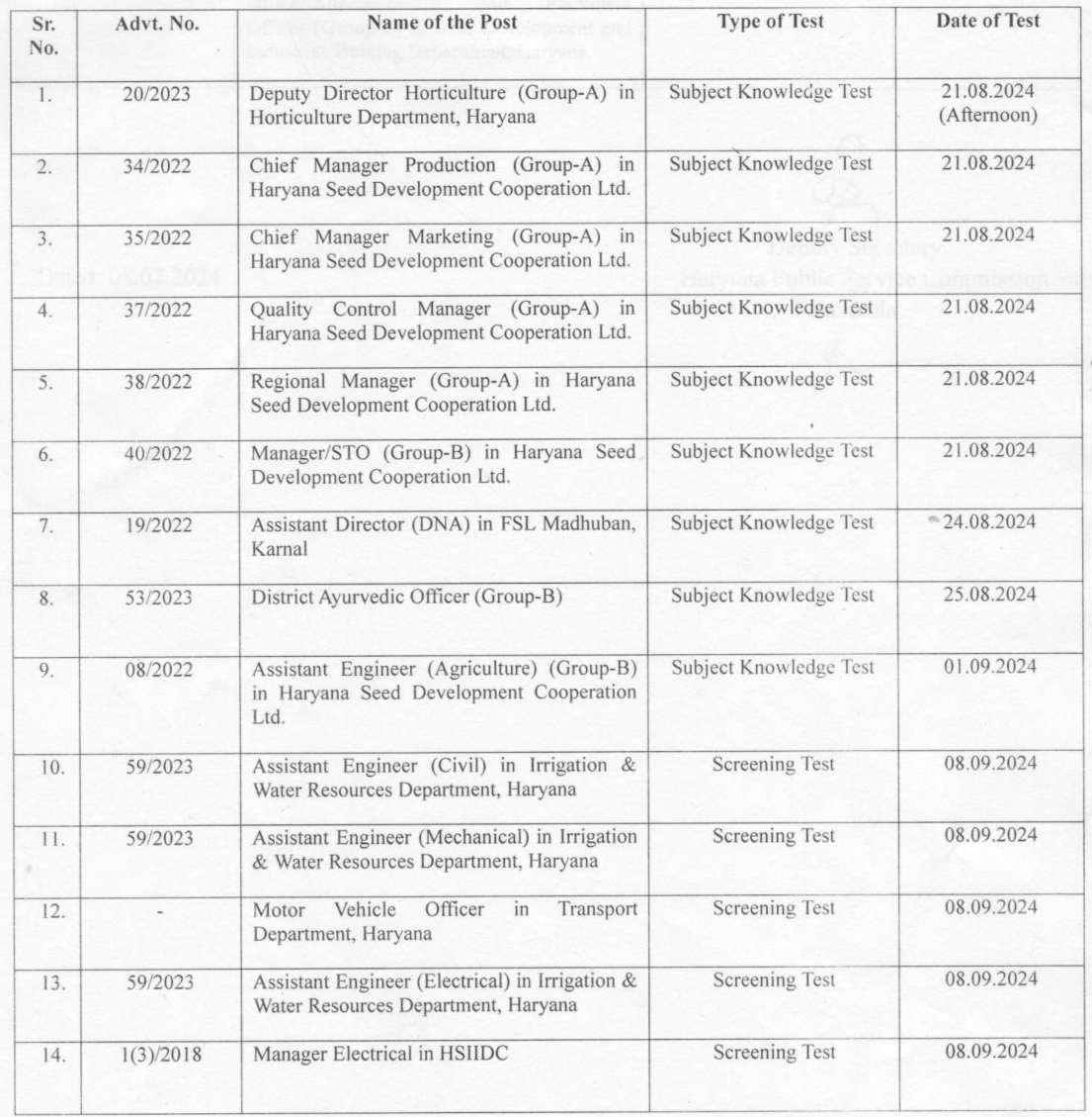 HPSC Exam Calendar August September 2024 Big Update 2025