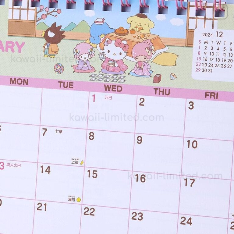 Japan Sanrio Original Ring Calendar Sanrio Characters 2025