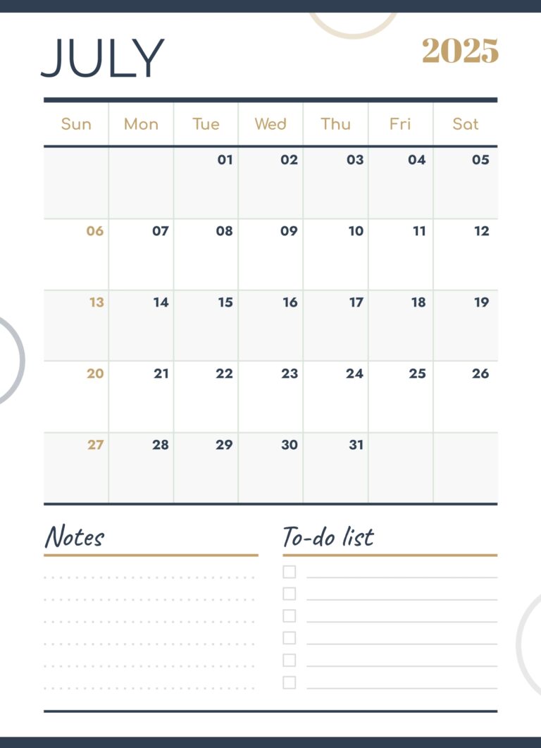 July 2025 Calendar Free Google Docs Template Gdoc io
