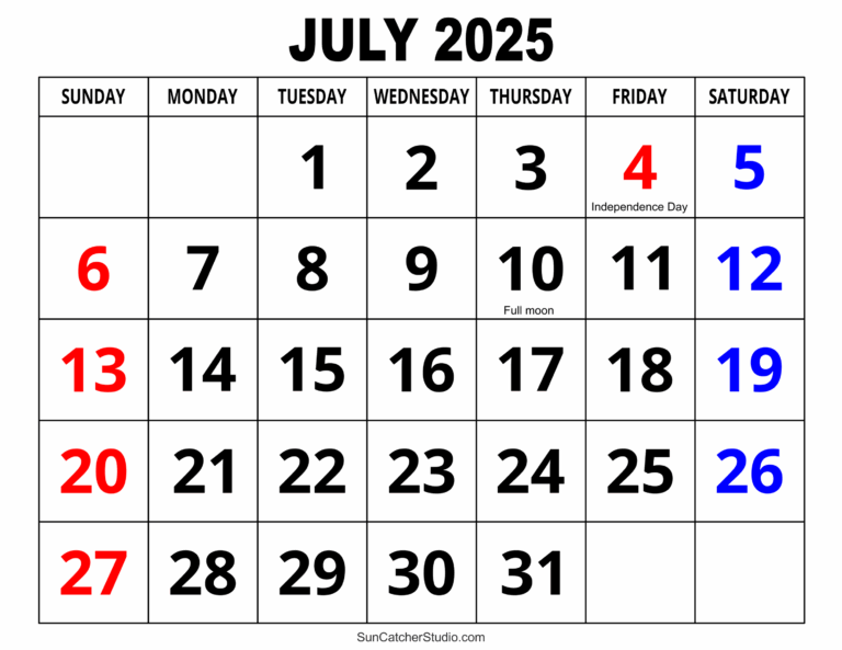 July 2025 Calendar Free Printable Free Printables Monograms Design Tools Patterns U0026 DIY Projects