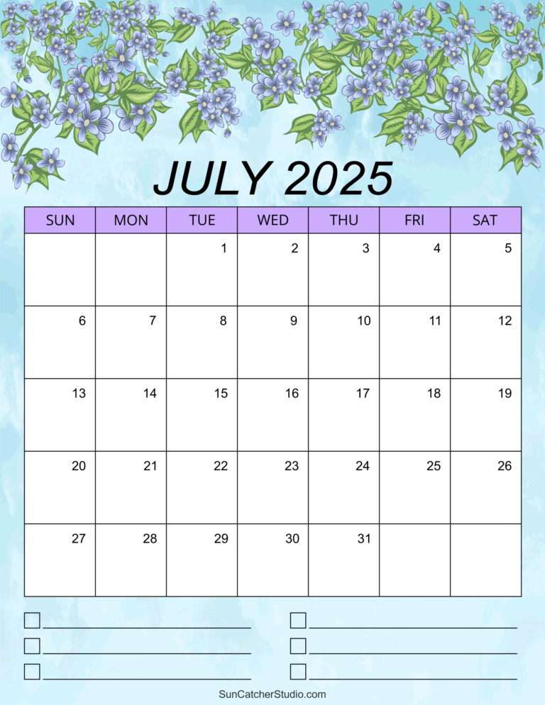 July 2025 Calendar Free Printable Free Printables Monograms Design Tools Patterns U0026 DIY Projects