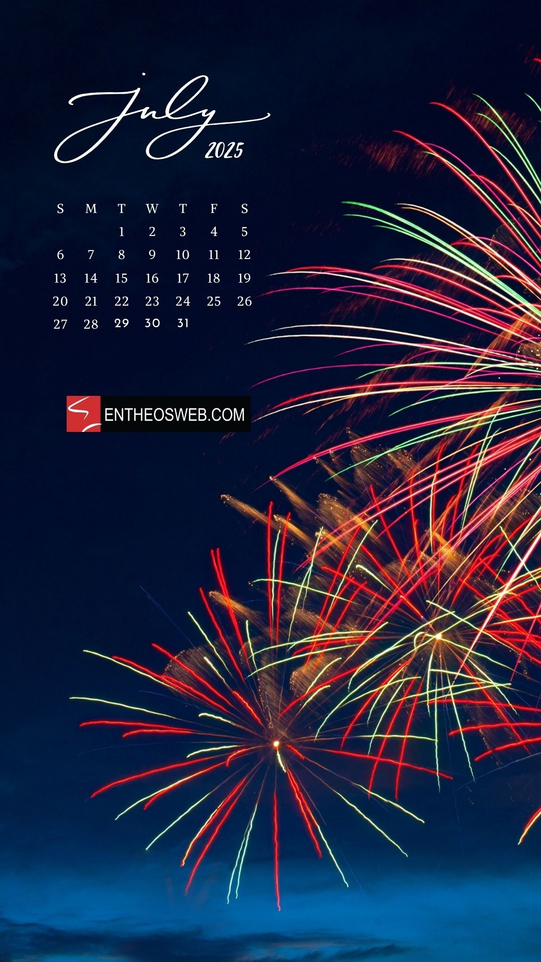 July 2025 Calendar Phone Wallpapers EntheosWeb