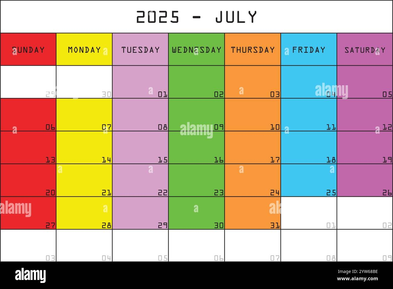 July 2025 Stock Vector Images Alamy