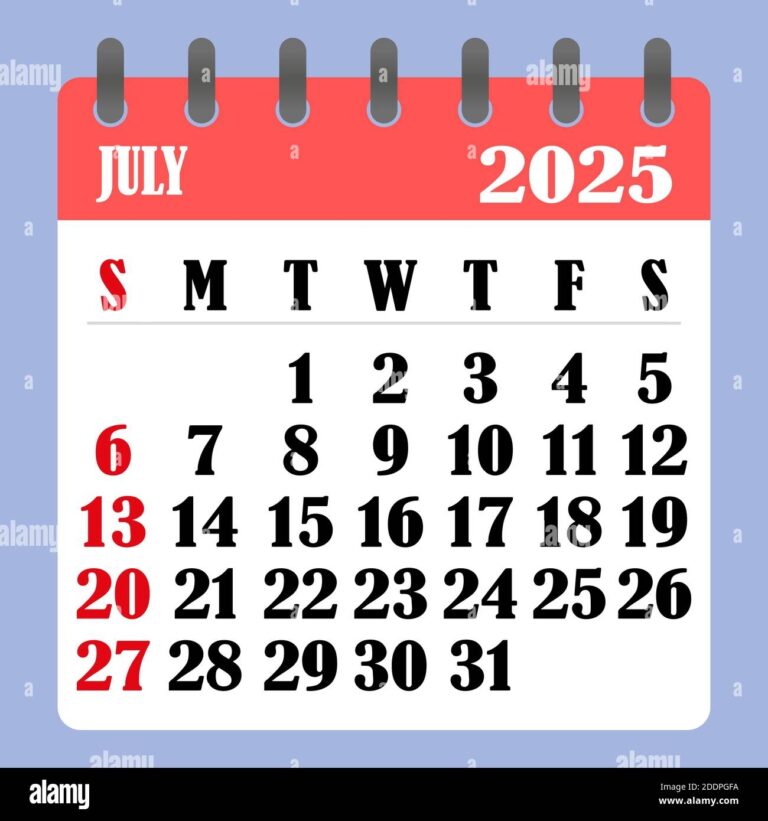 July 2025 Stock Vector Images Alamy