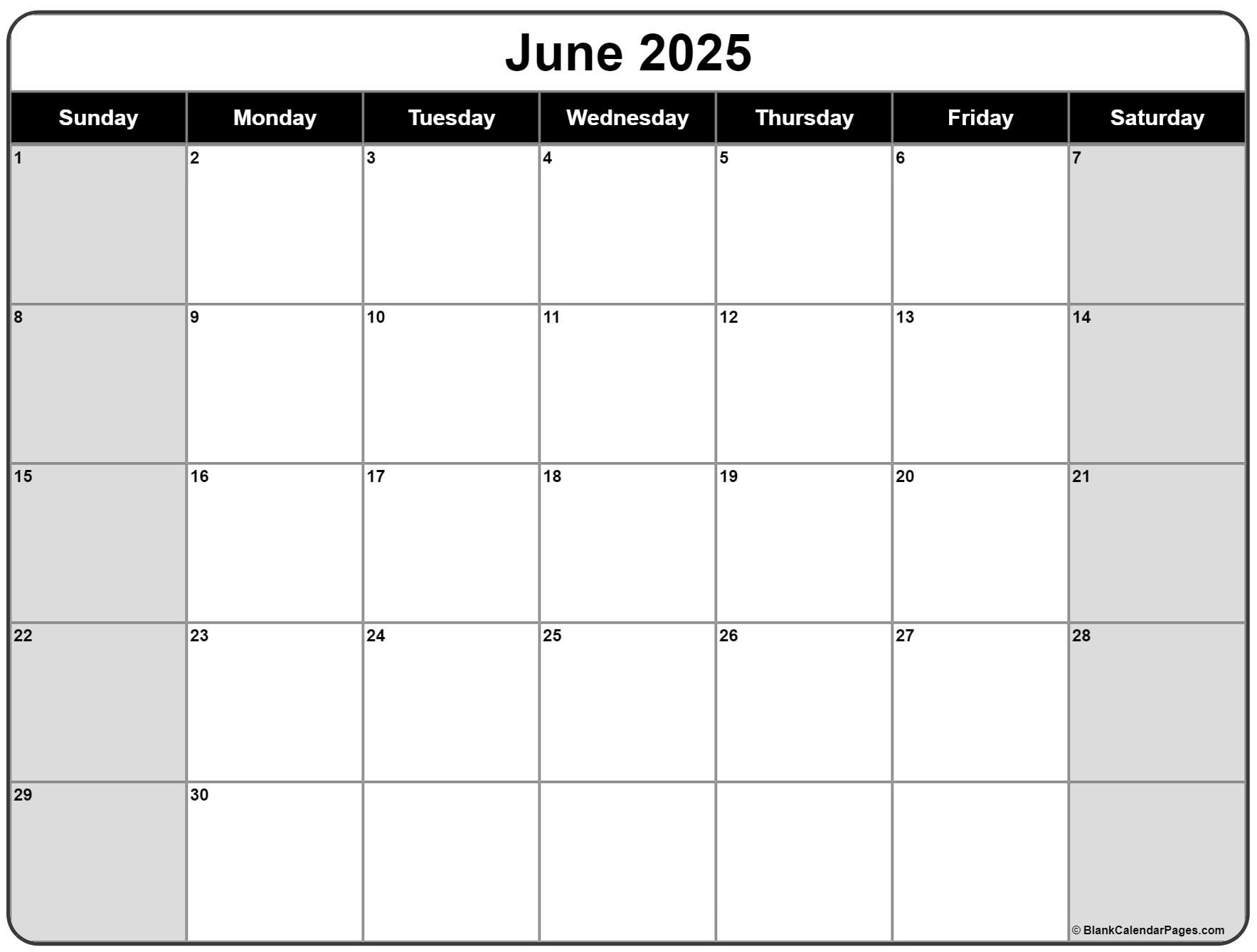 Printable Calendar June July August 2025