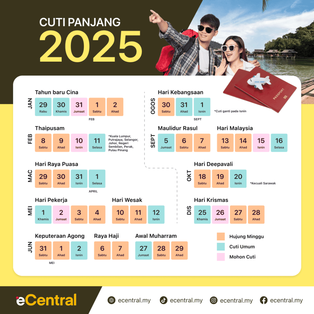 Kalendar 2025 Tarikh Cuti Umum Dan Cuti Sekolah Malaysia