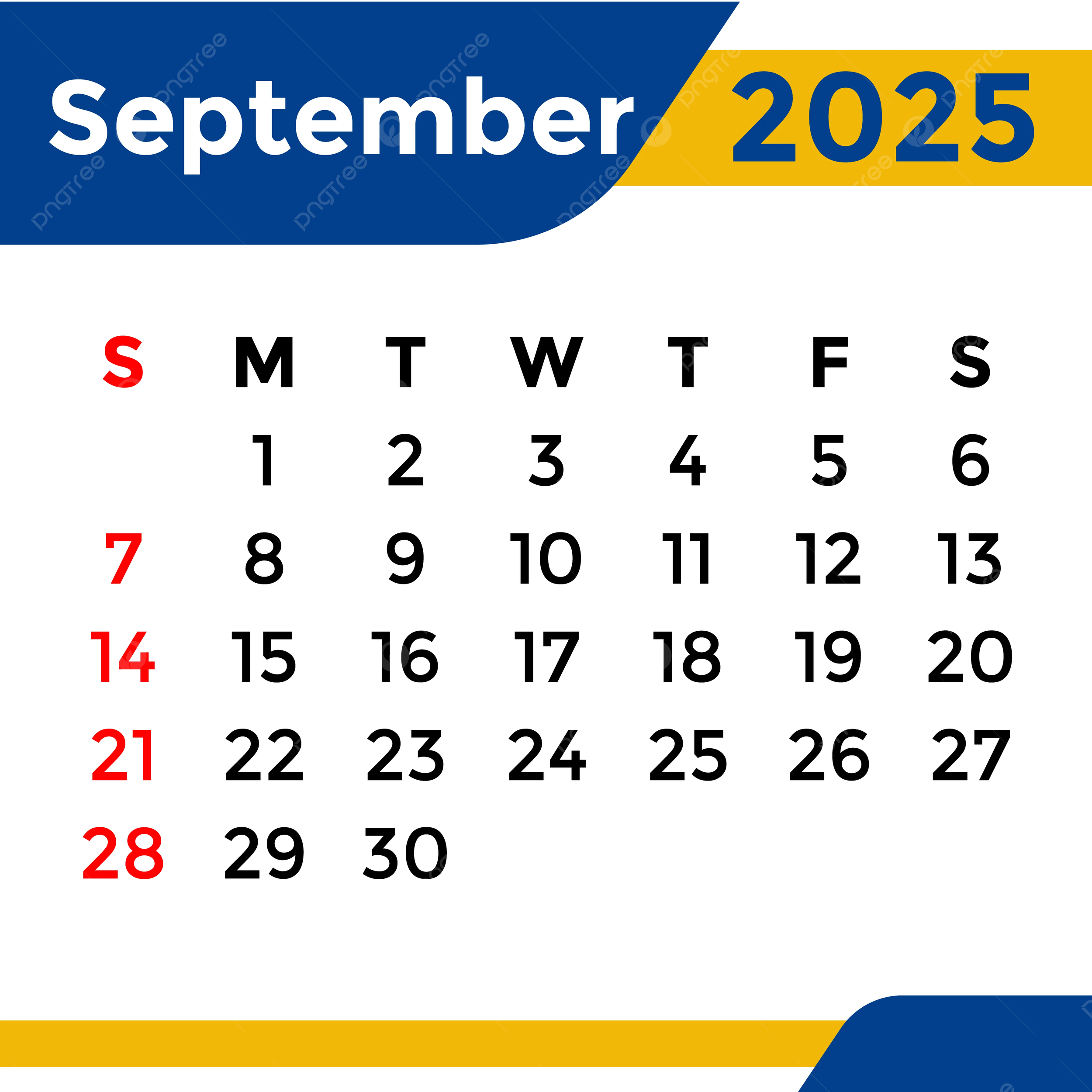 Calendar Of Events For September 2025