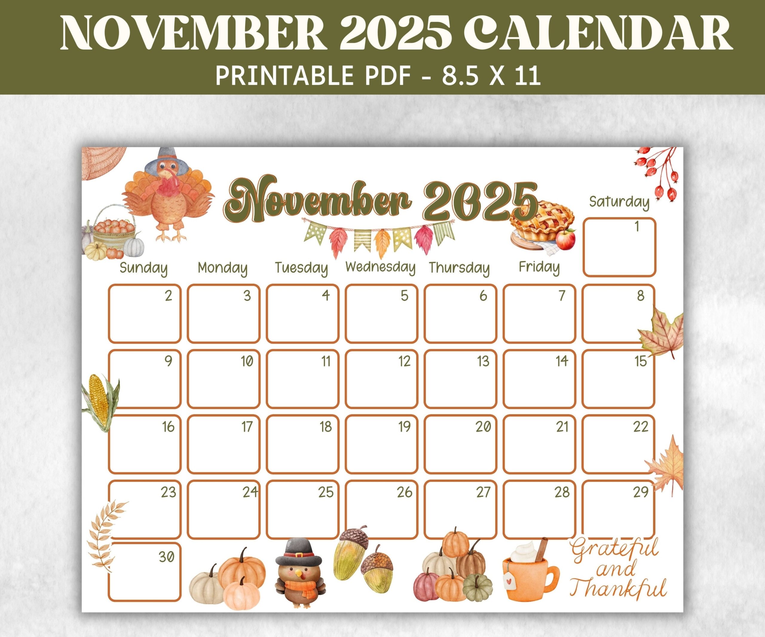 November 2025 Calendar With Dates