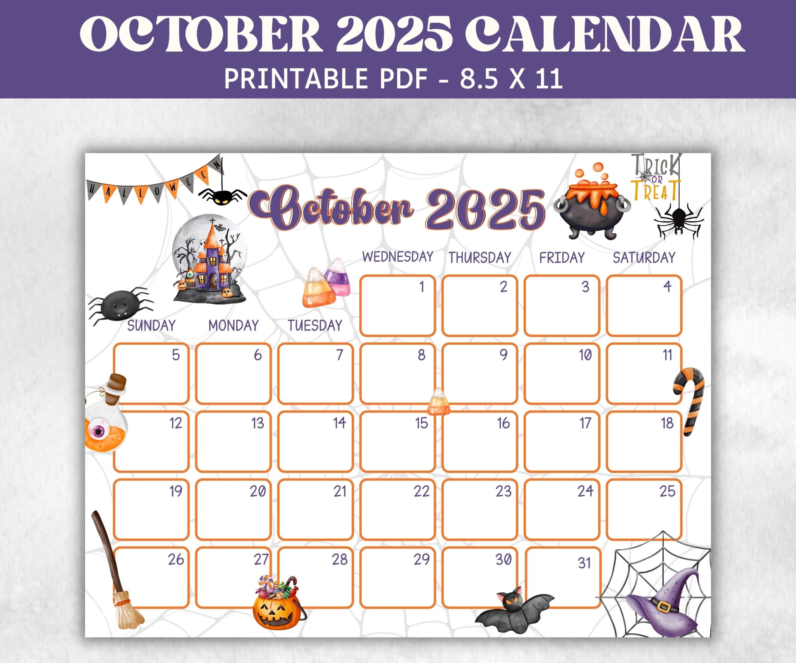 Print October 2025 Calendar