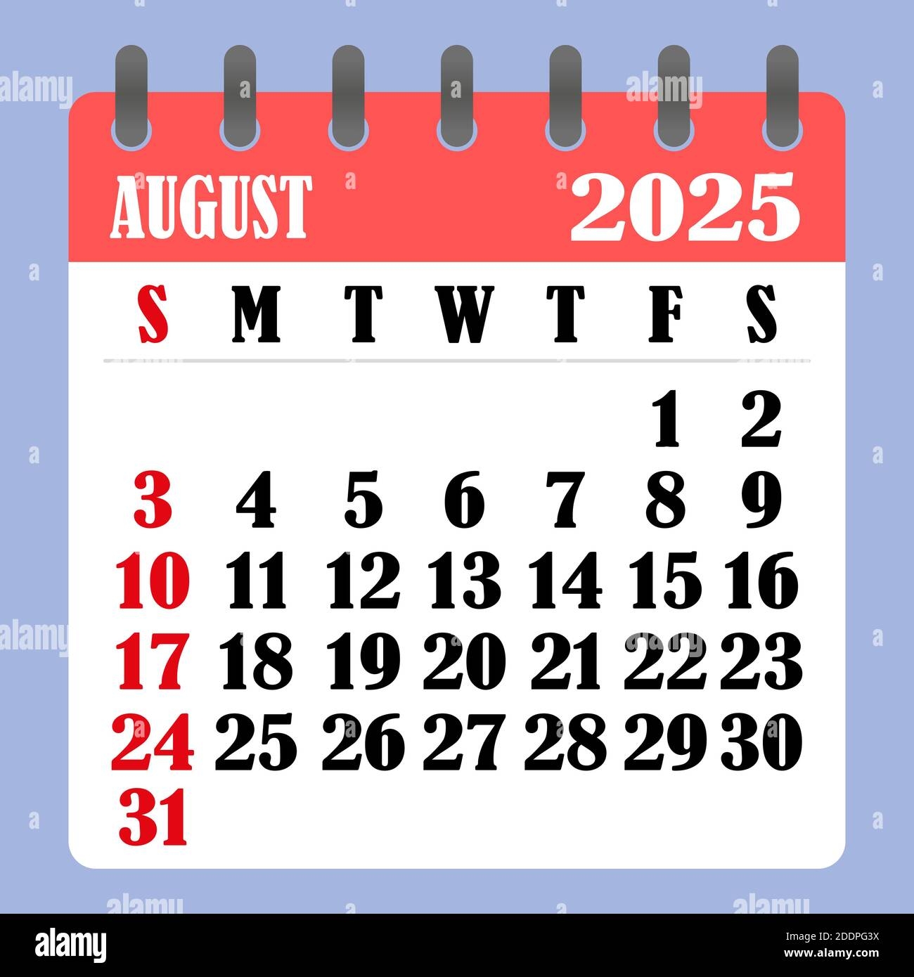 Google Calendar - August 2025