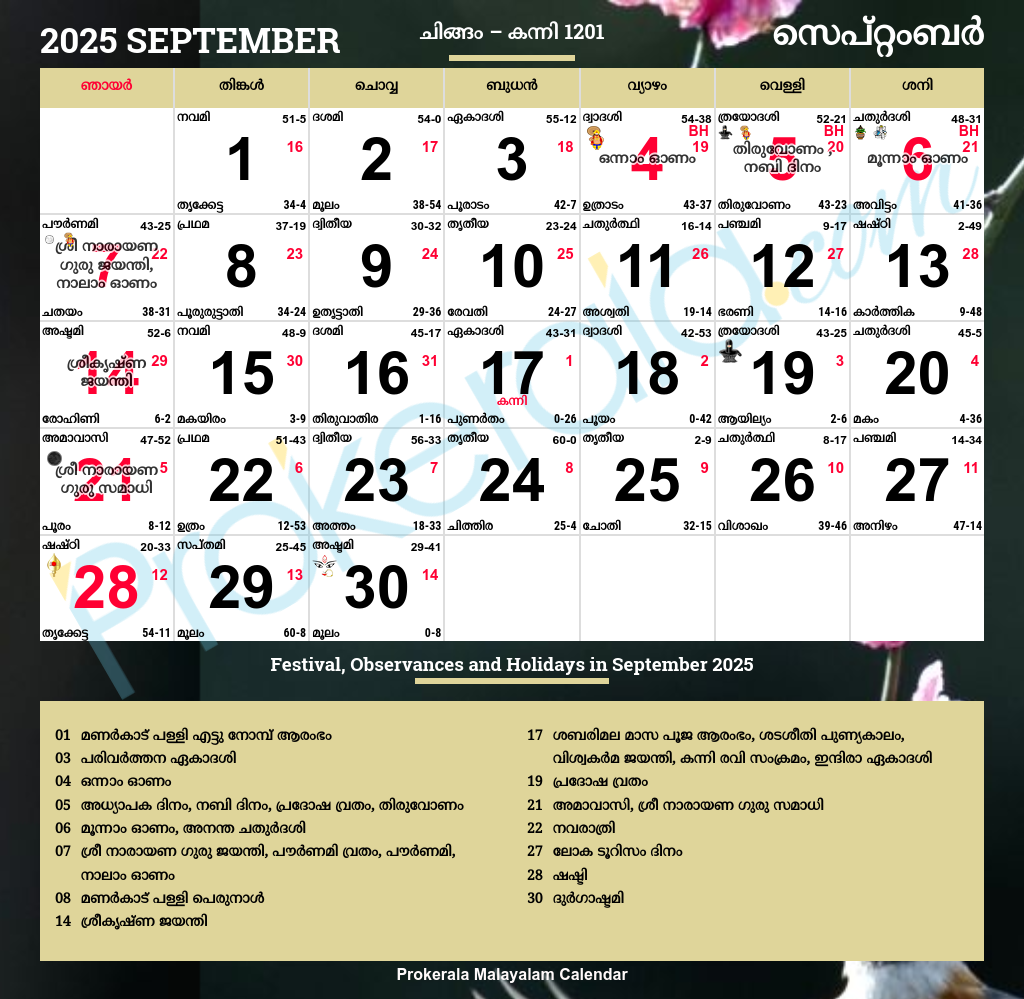 September 2025 Calendar With Holidays In India