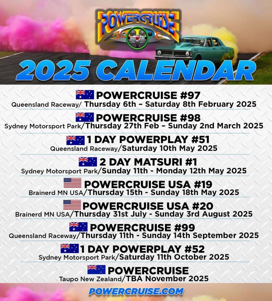 Mark Your Calendars Powercruise 2025 Event Calendar Released Powercruise