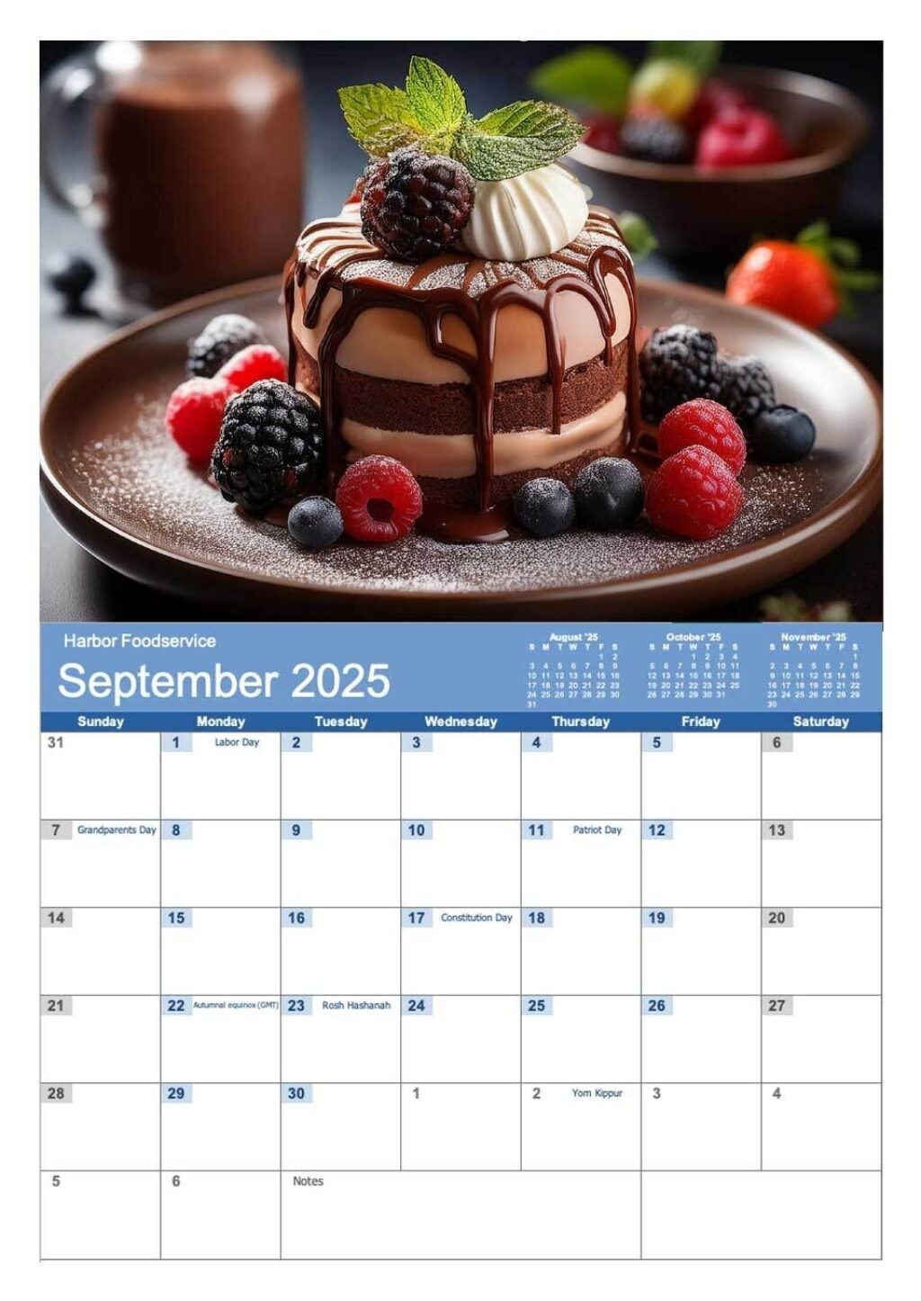 Marketing Calendar 2025 Harbor Foodservice