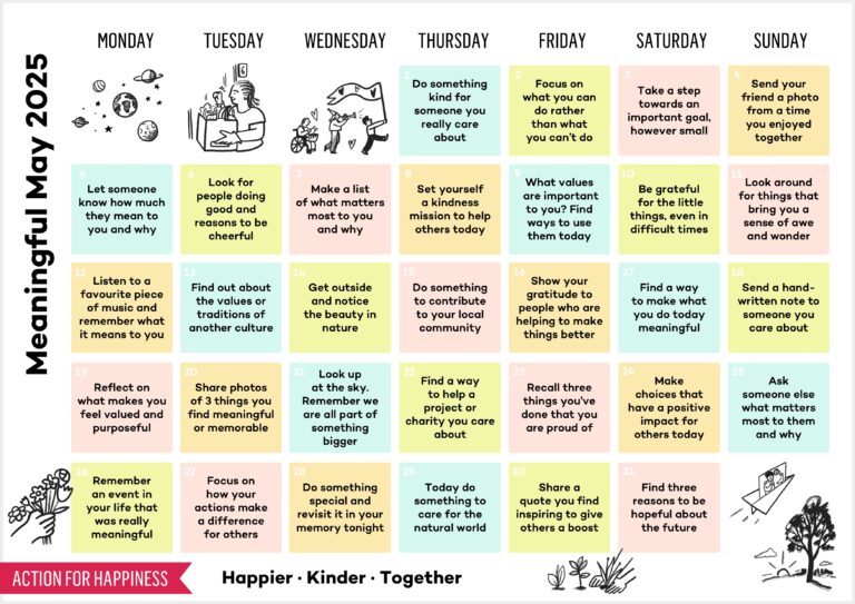 Meaningful May Action For Happiness