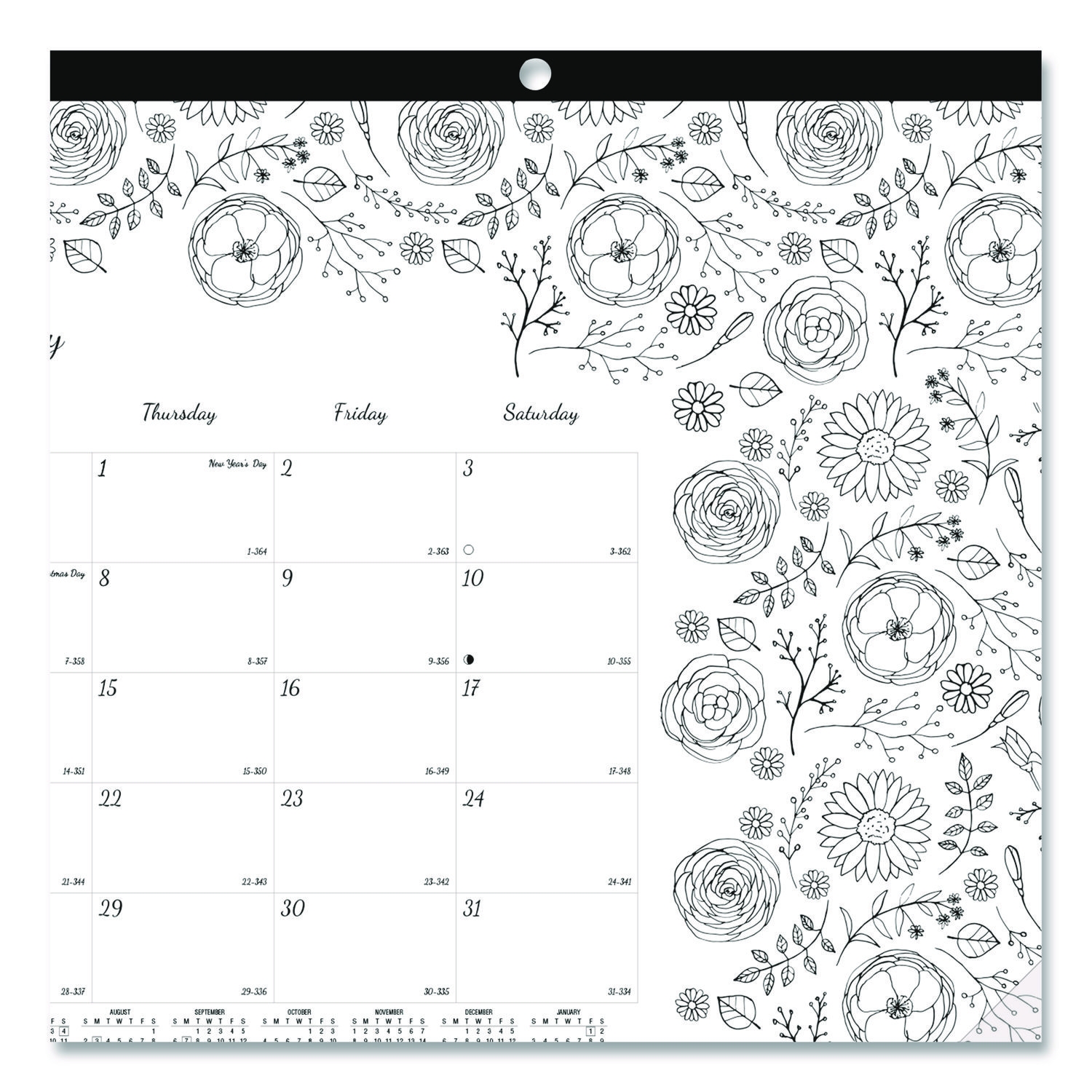 Monthly Desk Pad Calendar DoodlePlan Coloring Pages 17 75 X 