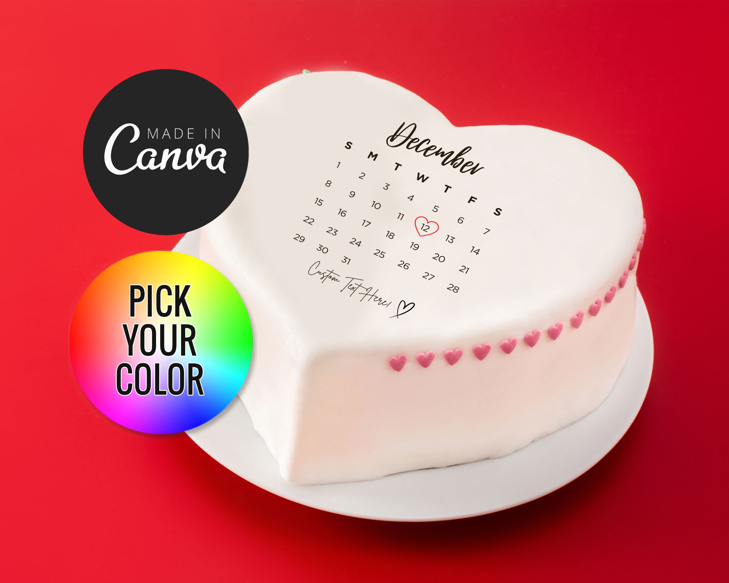 November 2025 Calendar With Heart Etsy