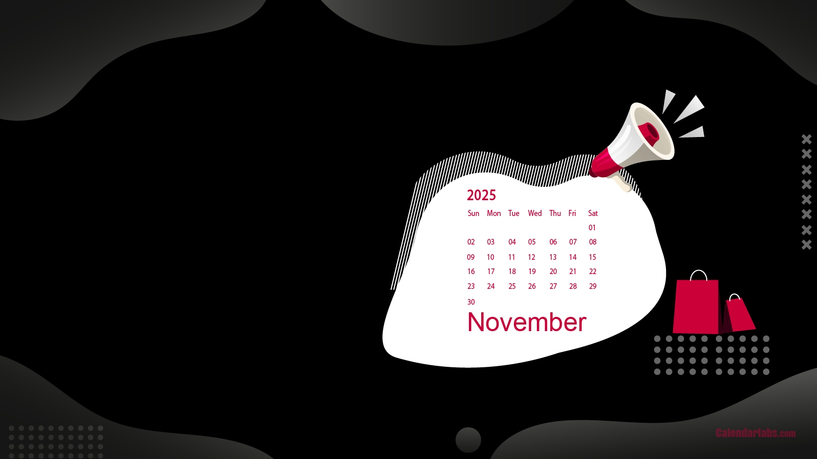 November 2025 Calendar Background Desktop