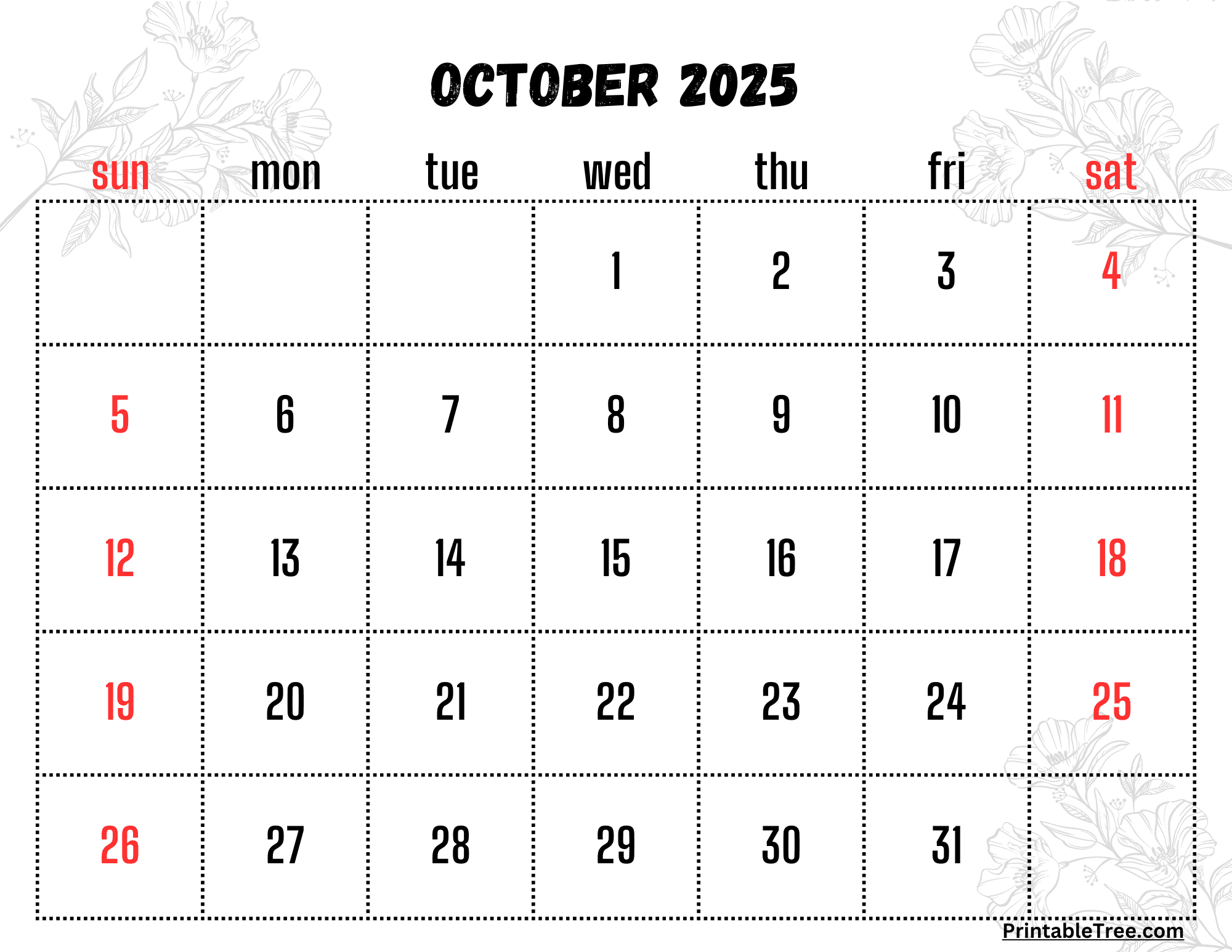 Calendar Of Events October 2025