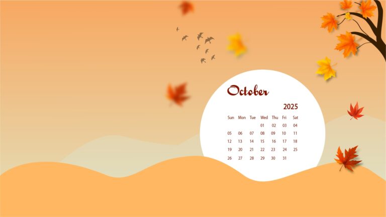 October 2025 Desktop Wallpaper Calendar CalendarLabs