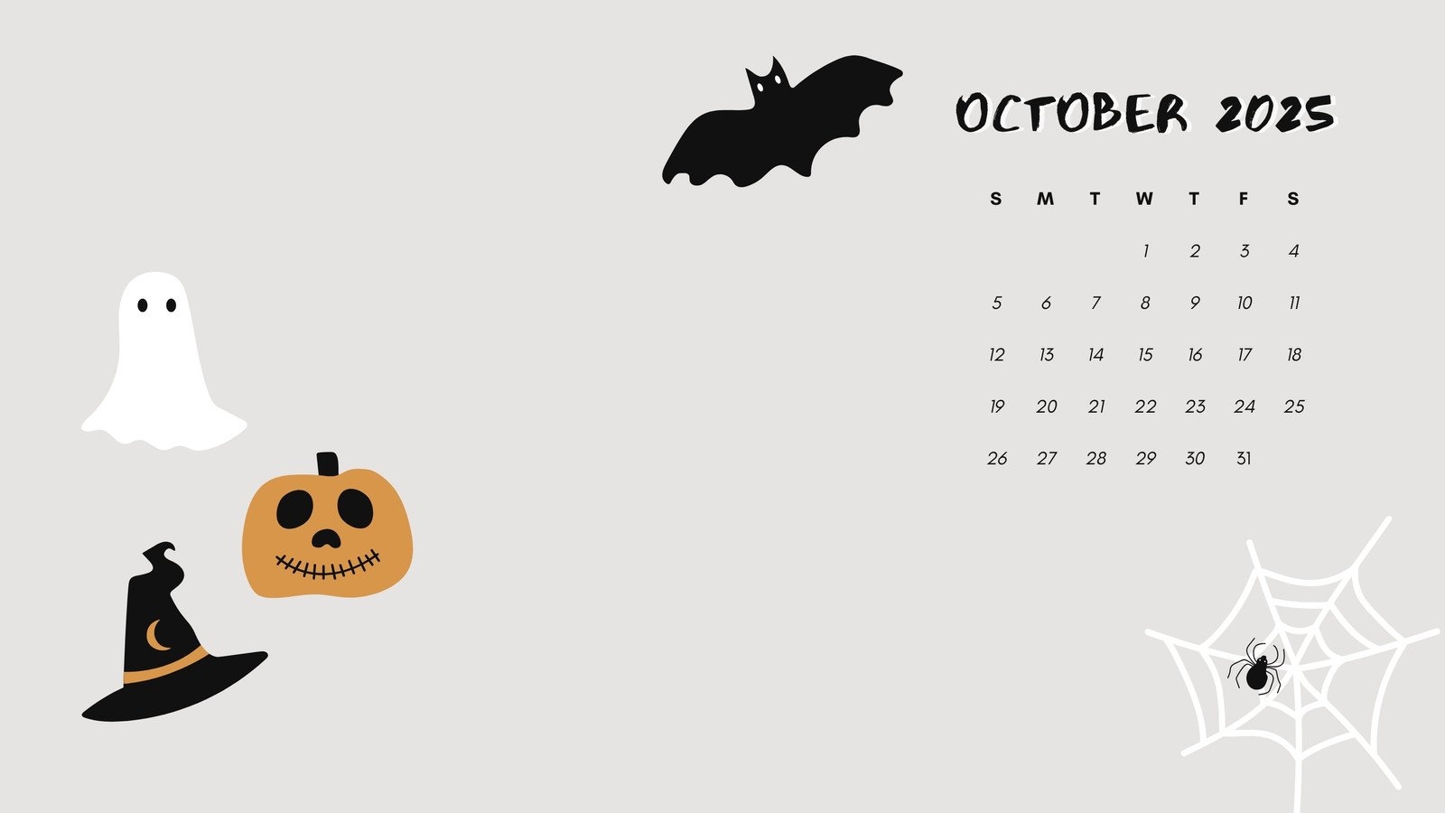 October 2025 Wallpaper Calendar