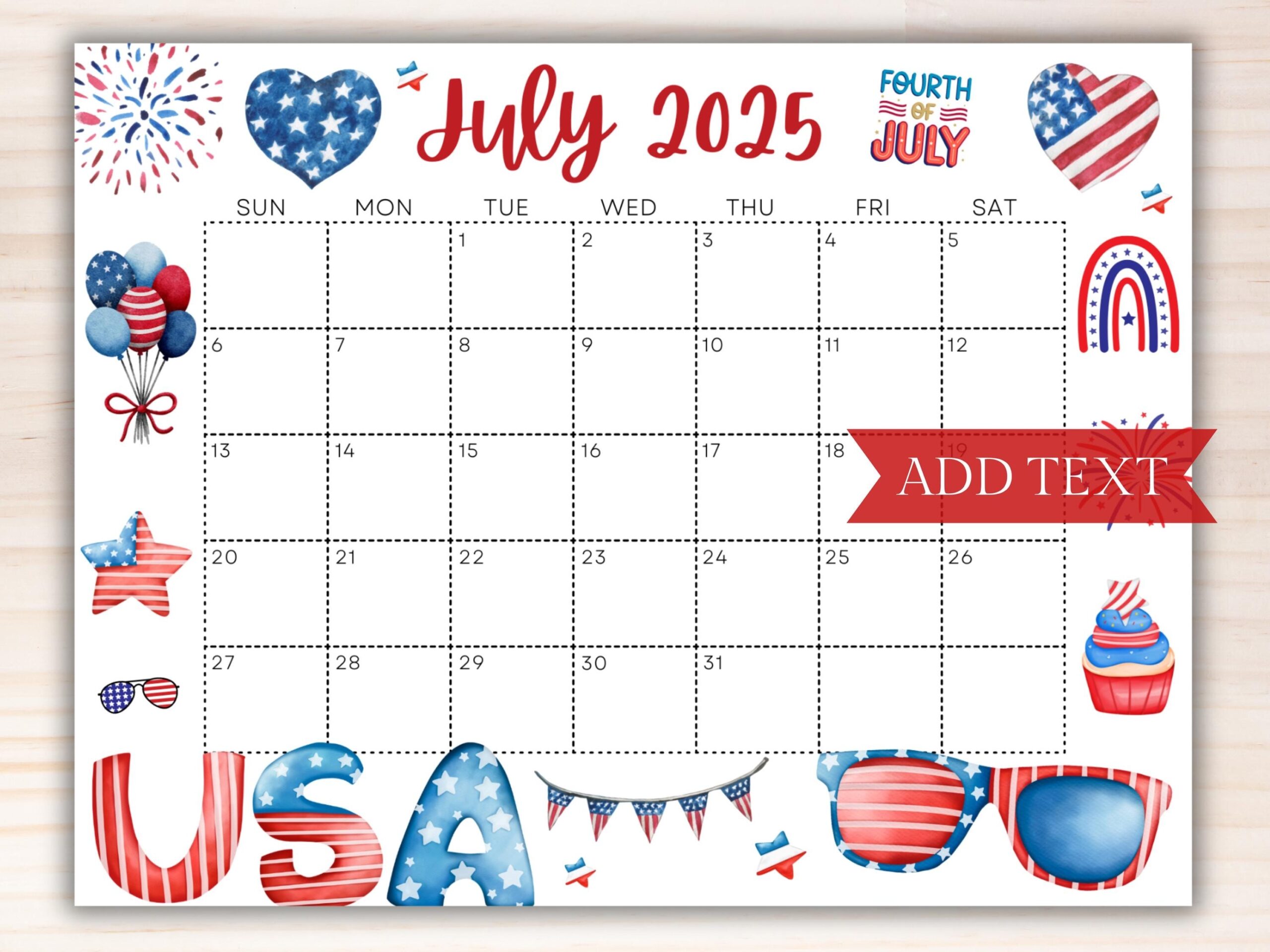 Kids Calendar July 2025