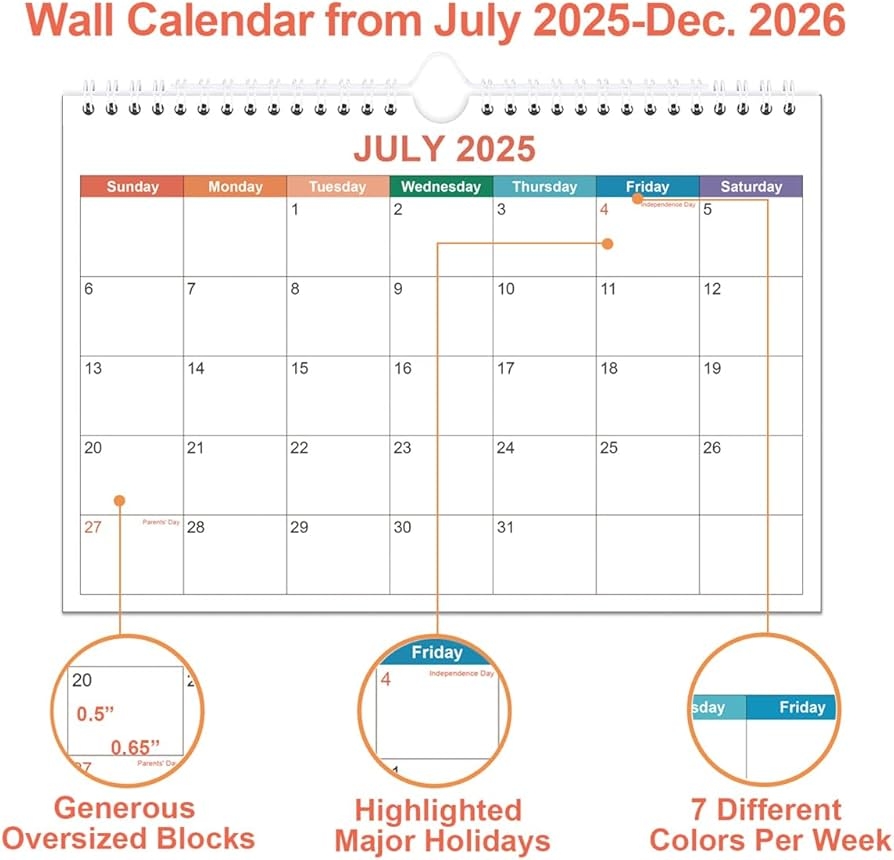 July 2025 - June 2026 Printable Calendar