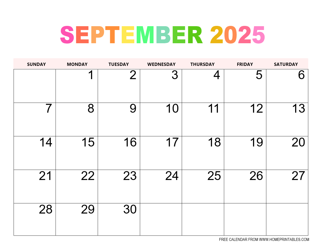 September 2025 Calendar 31 Stunning Free Printables 