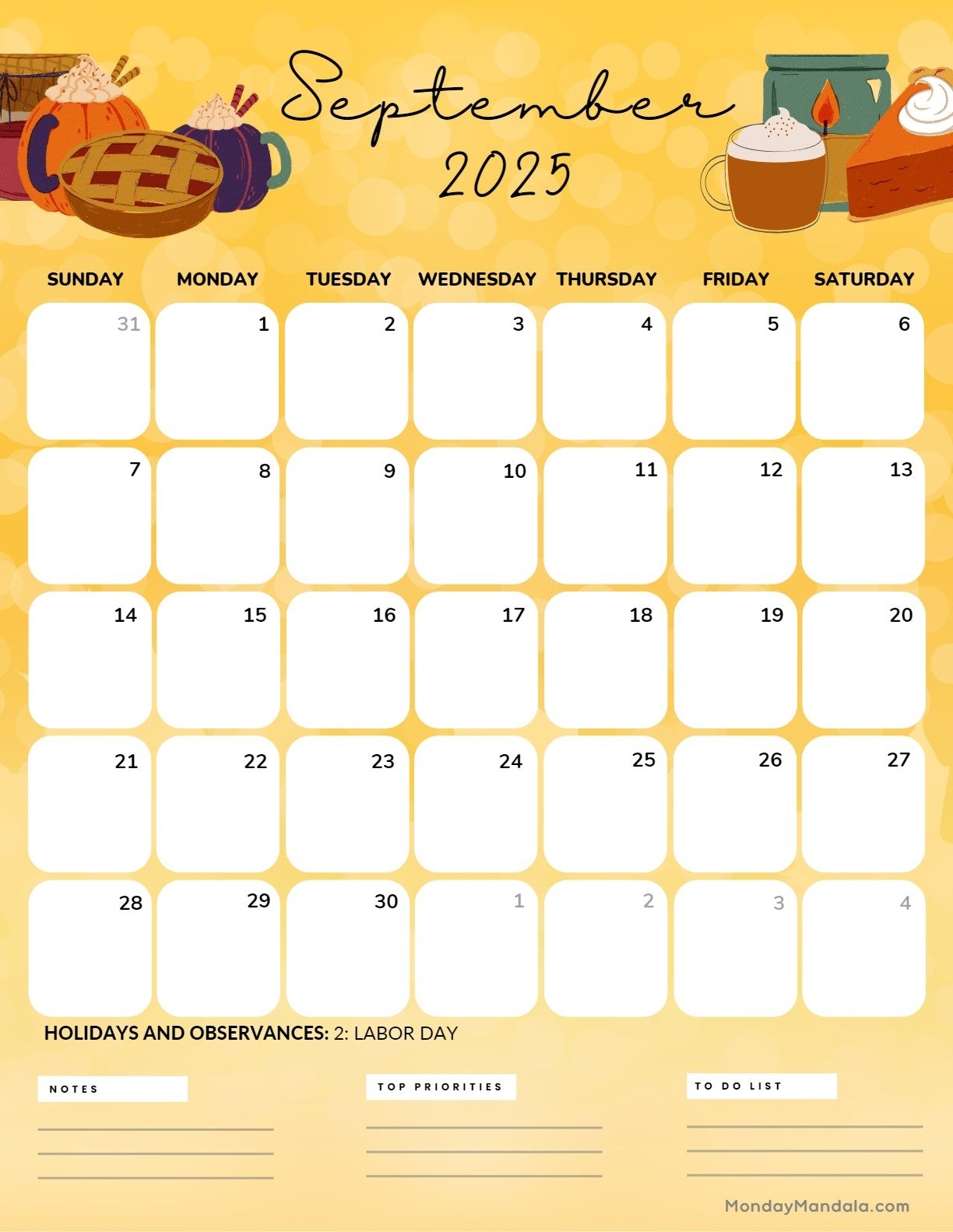 September 2025 Calendar 52 Free PDF Printables 
