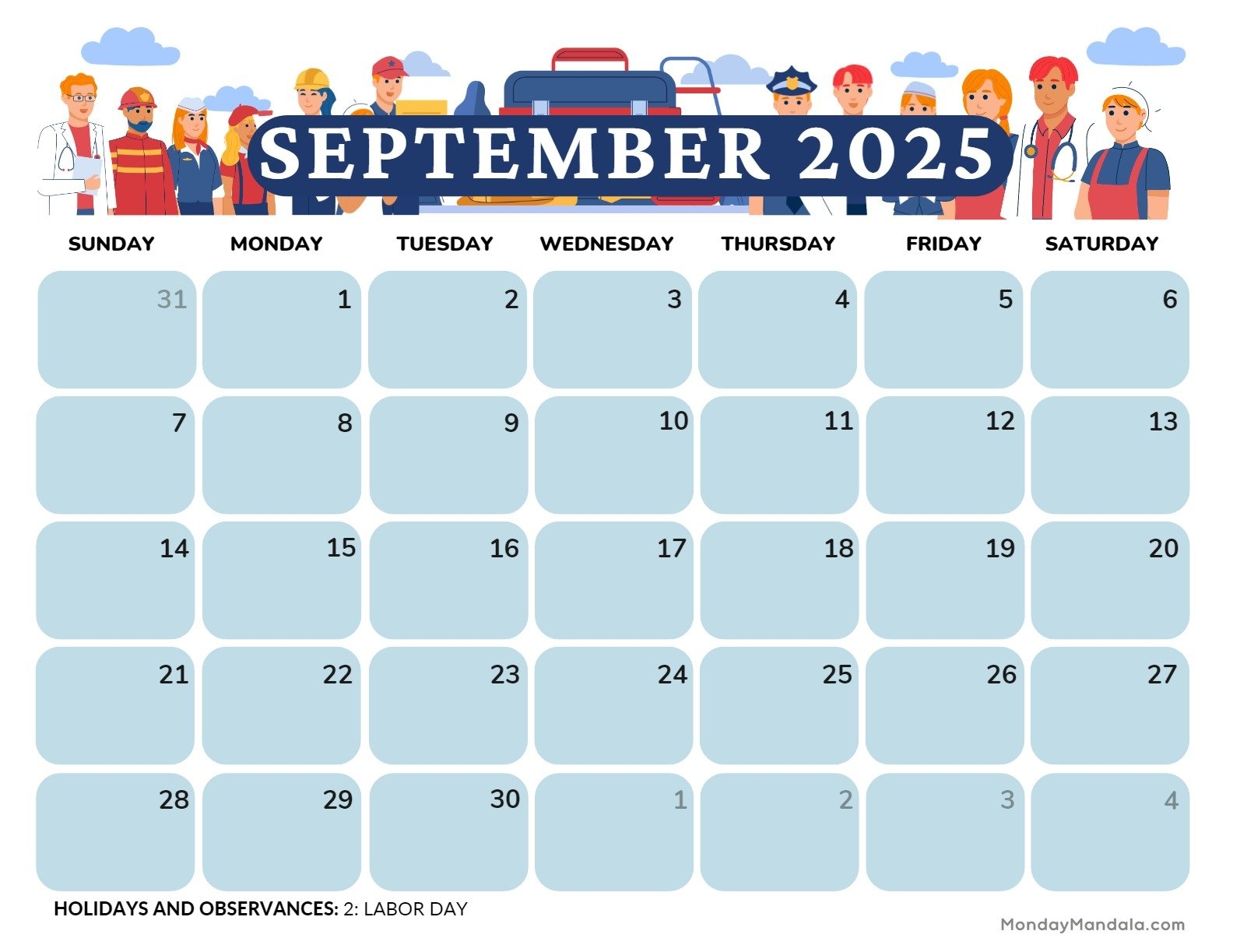 National Calendar Days September 2025