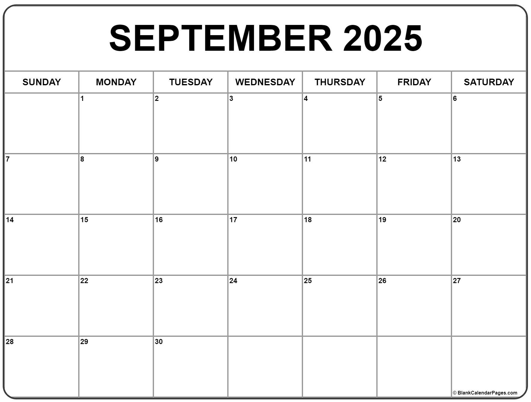 Editable Calendar Template September 2025 Calendar Transparent For Kids