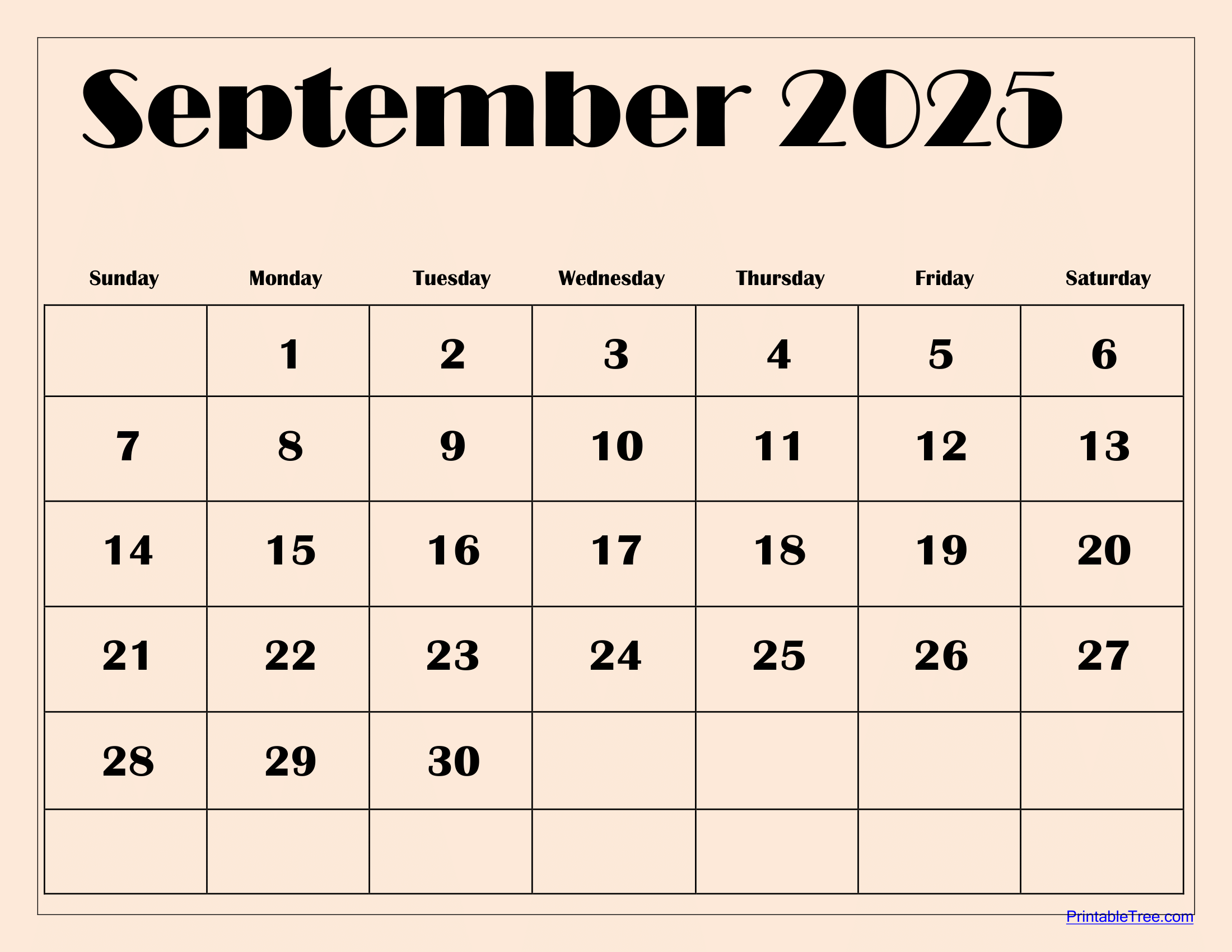Free September 2025 Calendar With Holidays