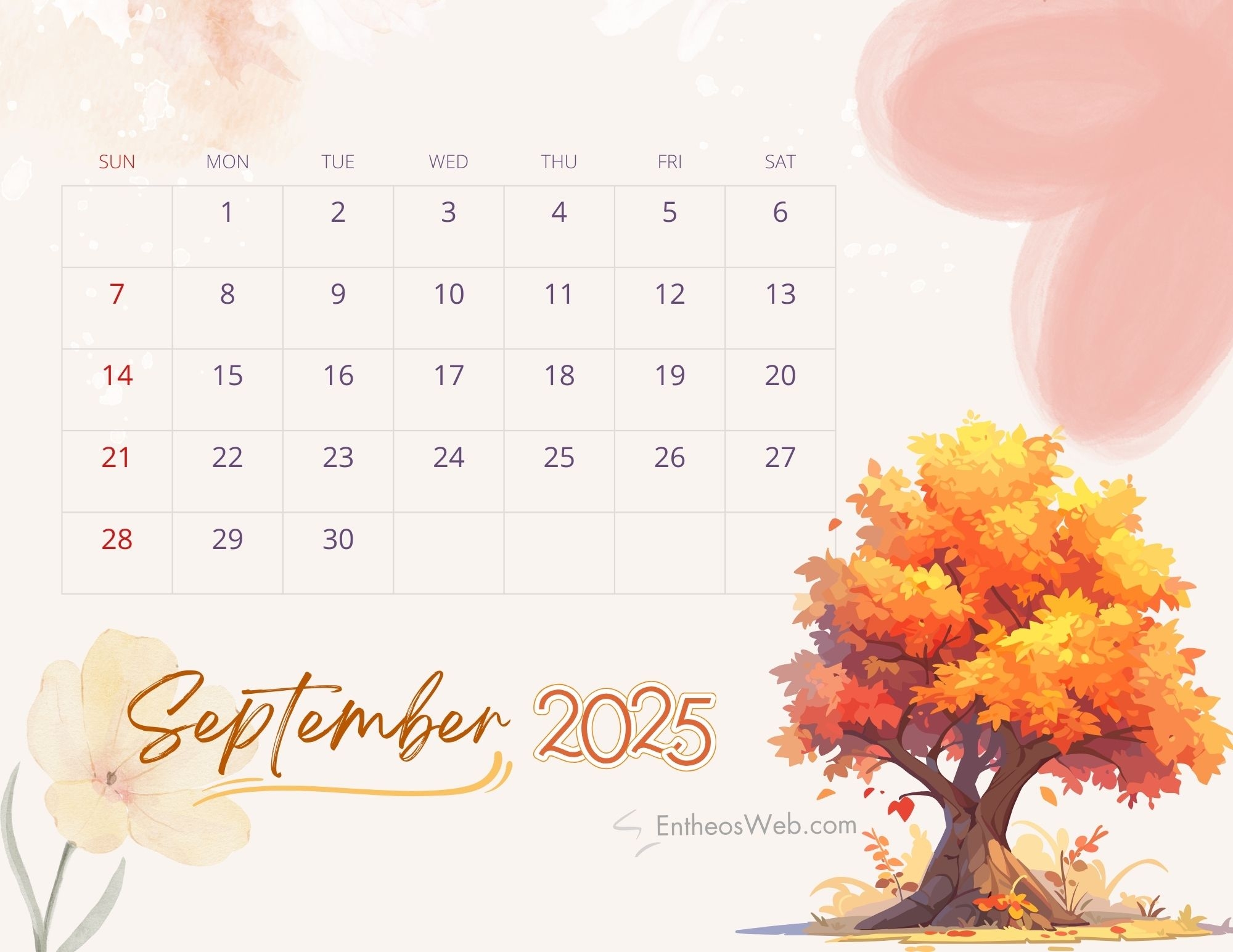 September 2025 Calendar For Desktop