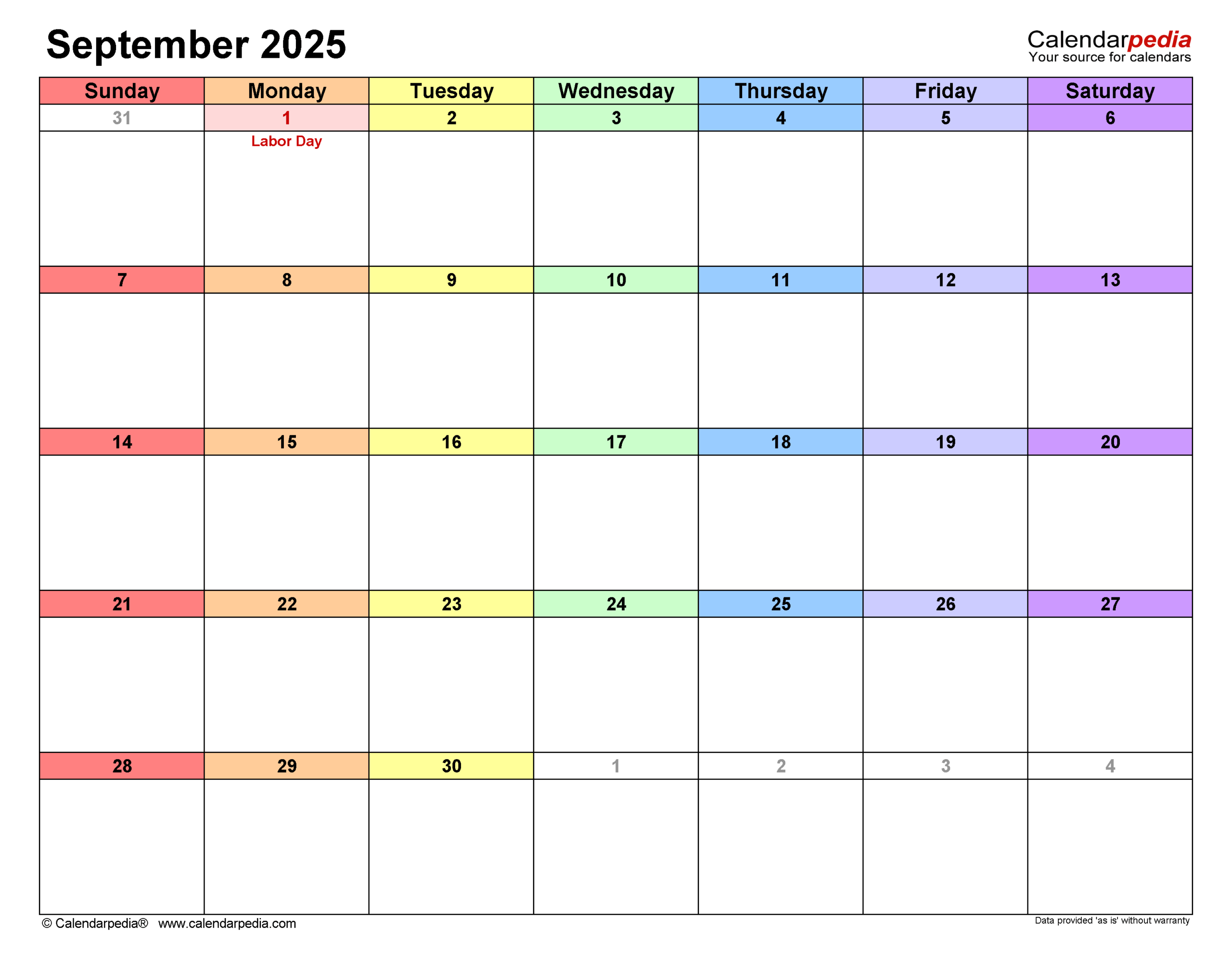 Tax Calendar September 2025