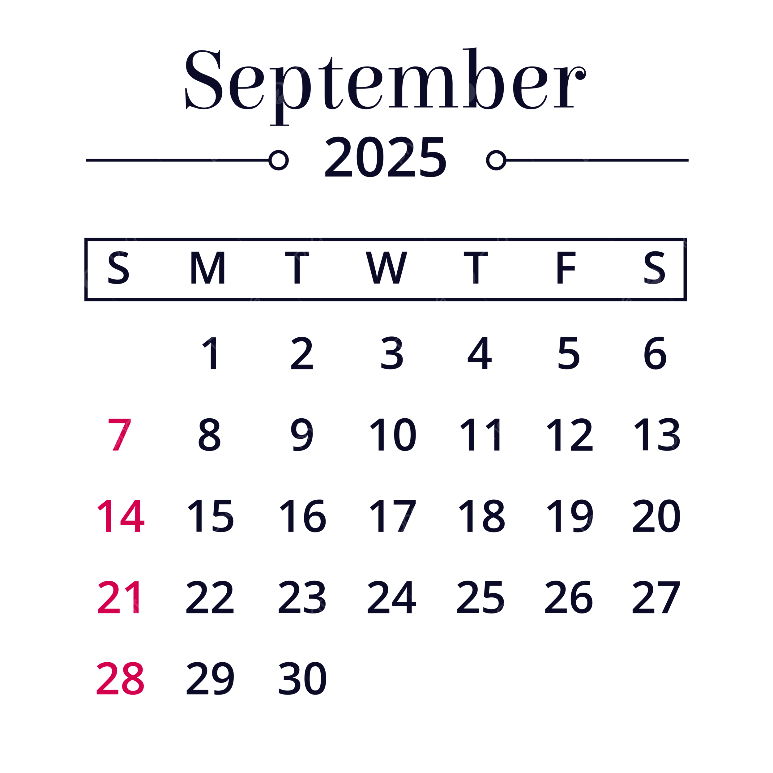 September 2025 PNG Transparent Images Free Download Vector Files Pngtree