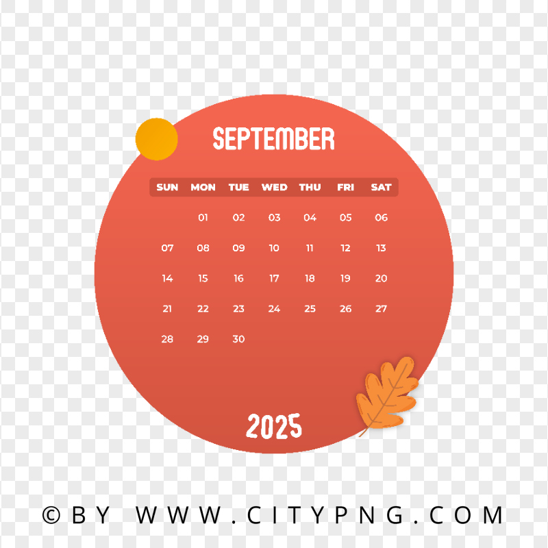 September 2025 Calendar Vector