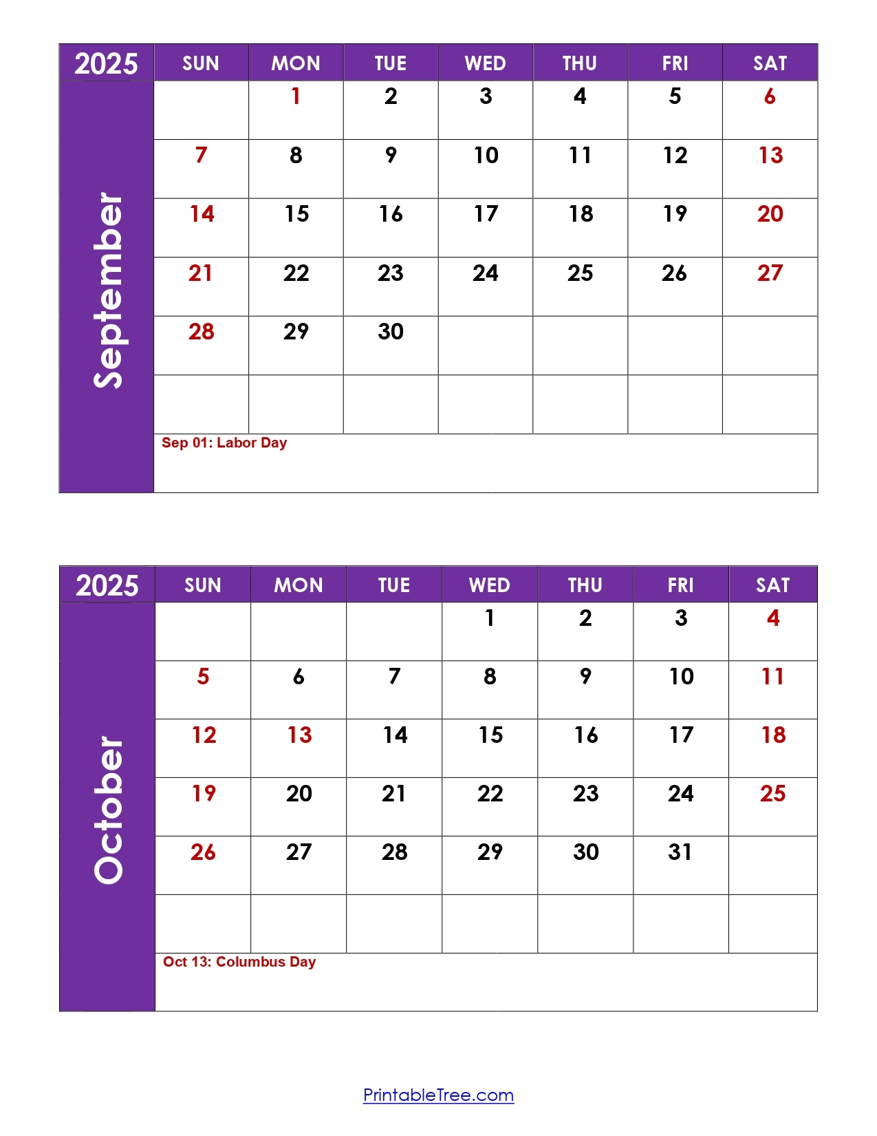 Calendar October 2025 To September 2026