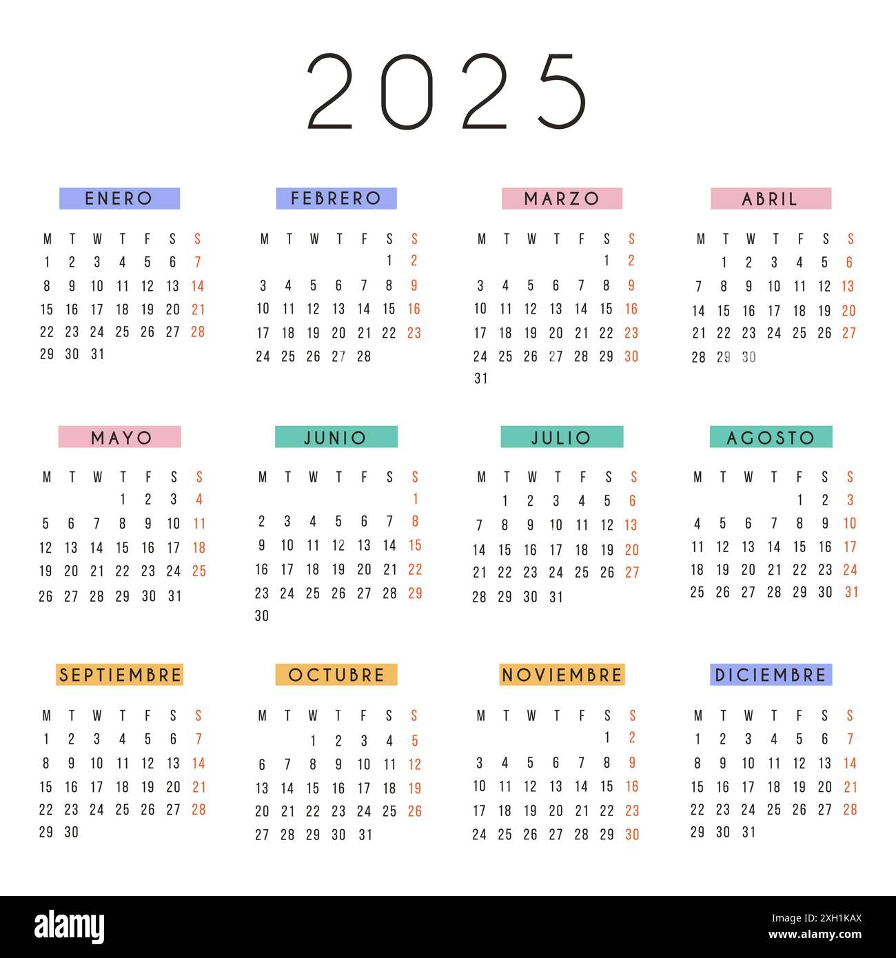 September Calendar Spanish Hi res Stock Photography And Images Alamy