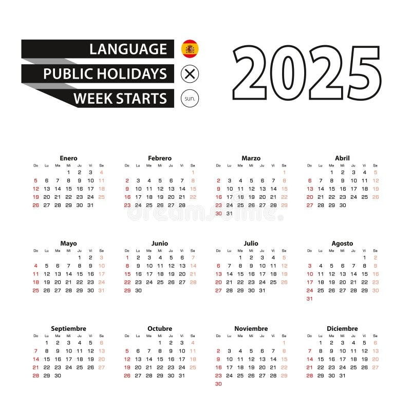 Spanish Calendar December 2025