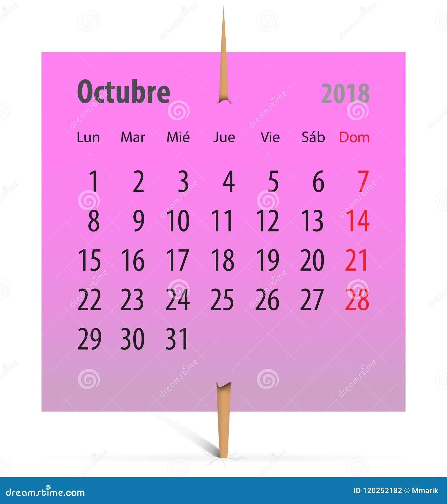 Spanish Calendar October 2025