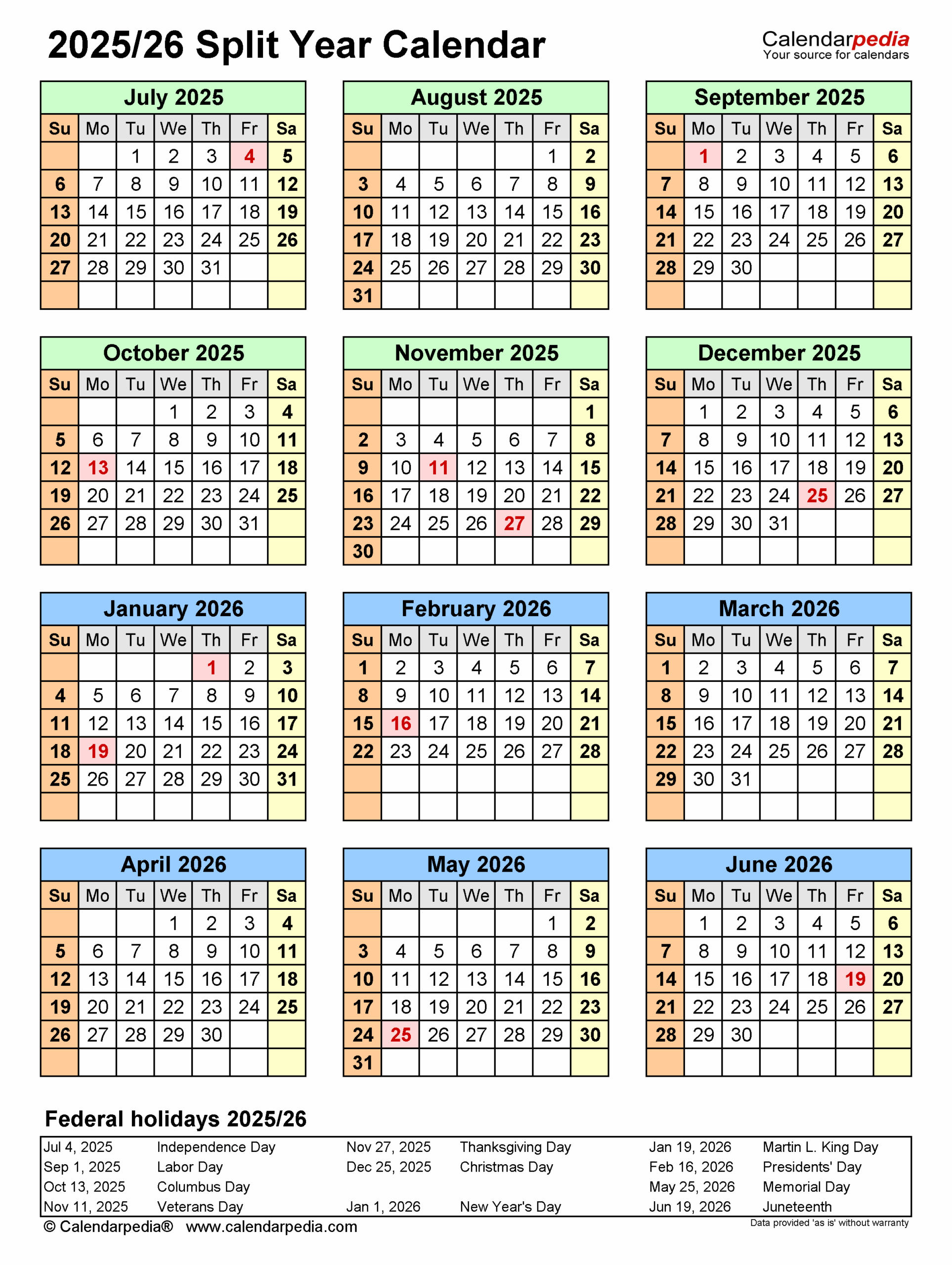 Calendar July 2025 In Excel