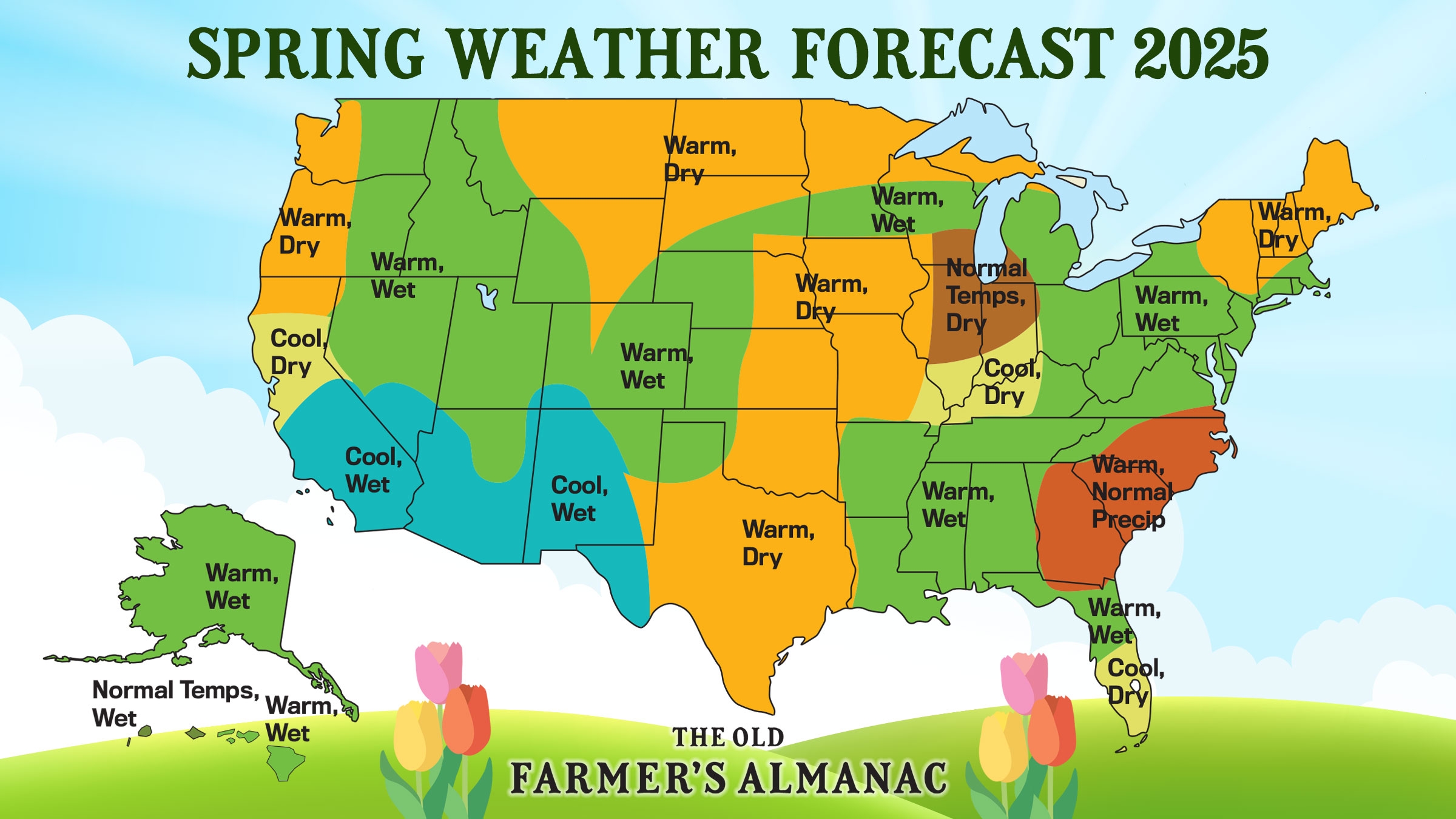 Spring Weather 2025 Predictions For U S Regions The Old Farmer s Almanac